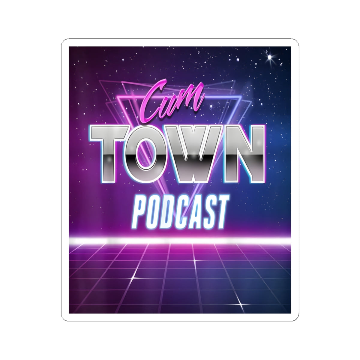 Retro Cum Town Sticker