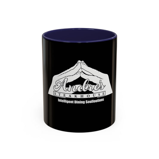 Andres Steakhouse Logo Coffee Mug - Black Accent 11/15oz