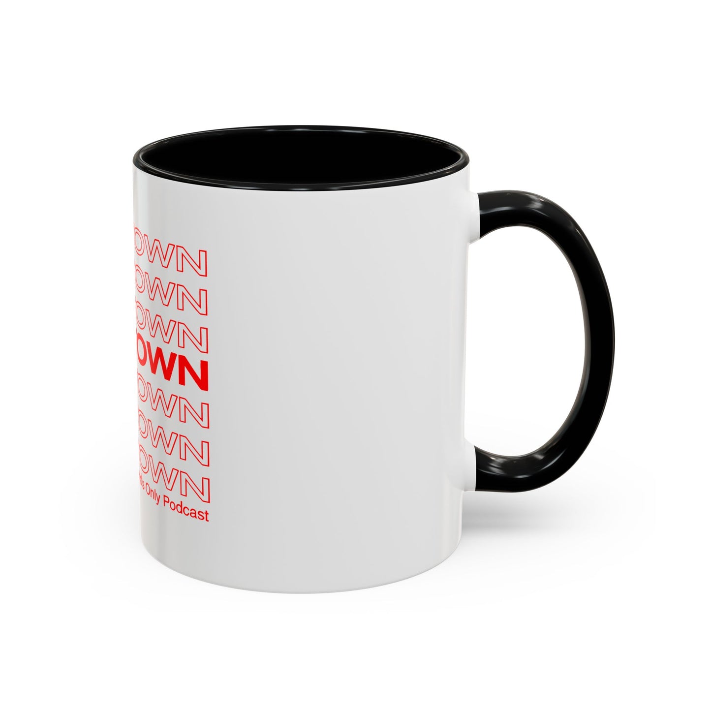 Cum Town Accent Coffee Mug — Bold Repeating Logo 11/15oz