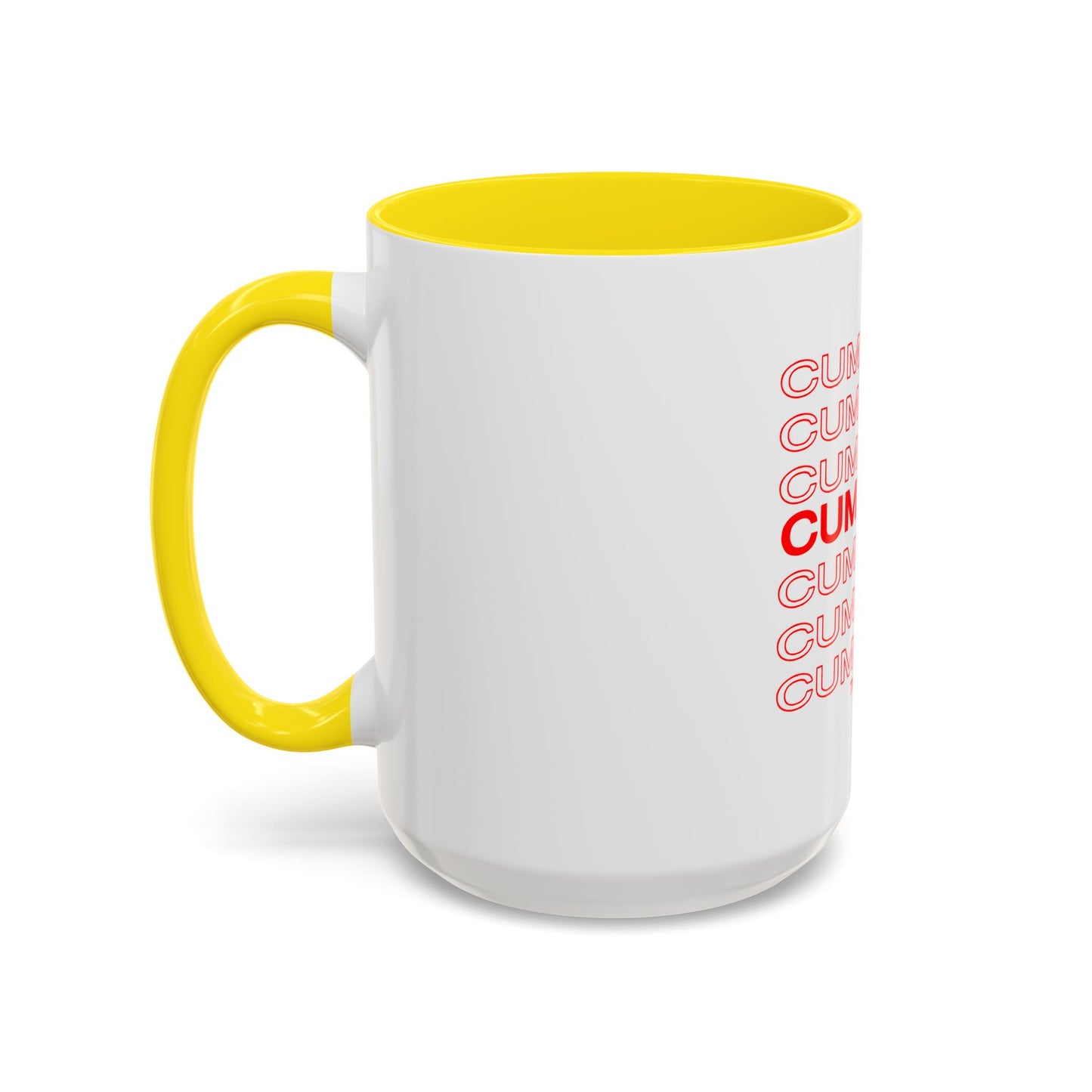 Cum Town Accent Coffee Mug — Bold Repeating Logo 11/15oz