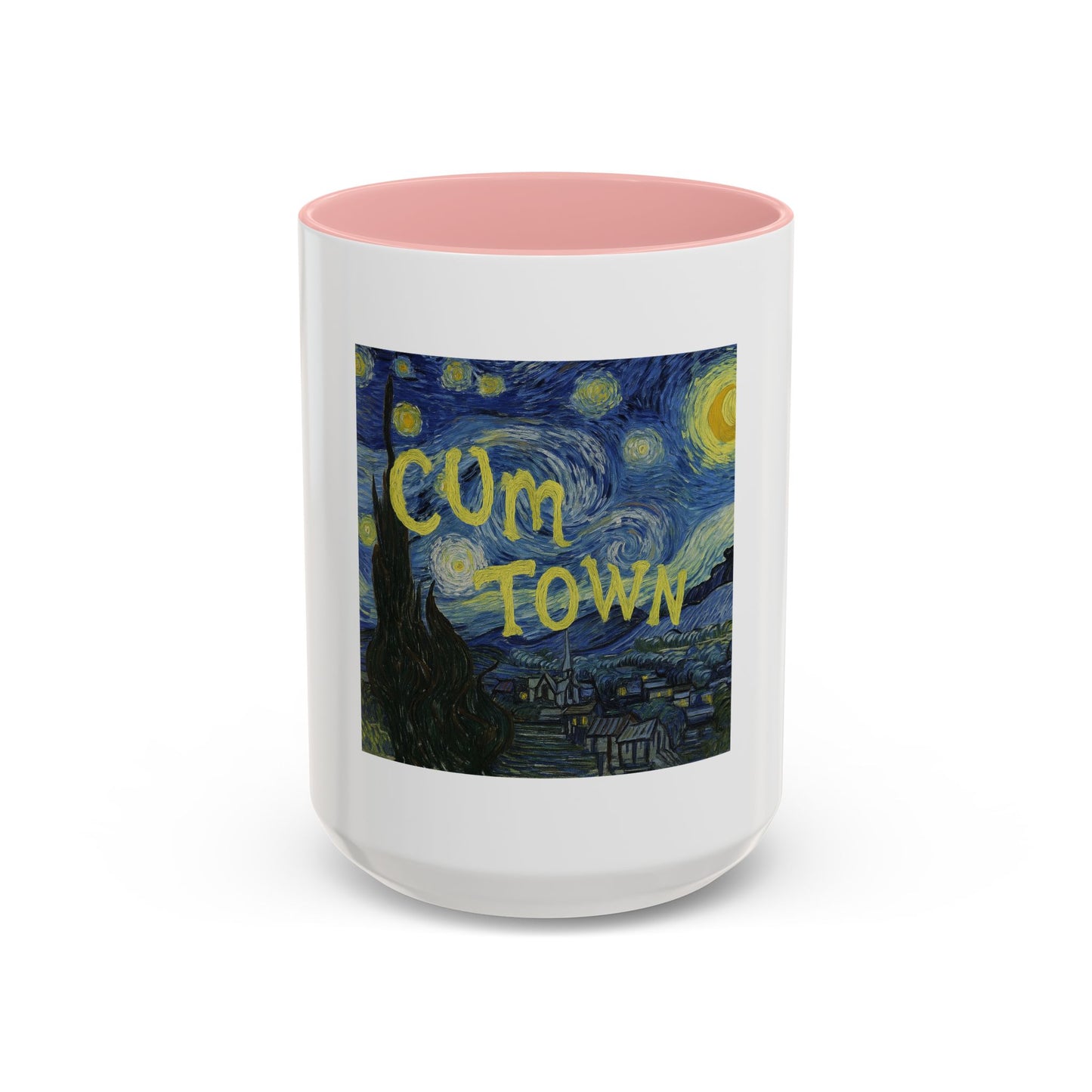 Starry Night "Cum Town" Accent Coffee Mug — Funny Podcast Fan Gift