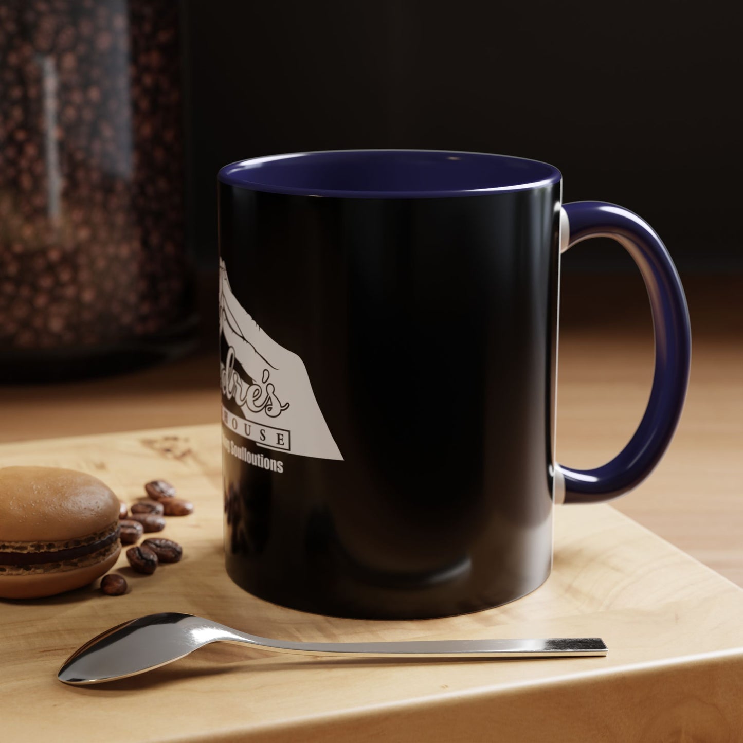 Andres Steakhouse Logo Coffee Mug - Black Accent 11/15oz