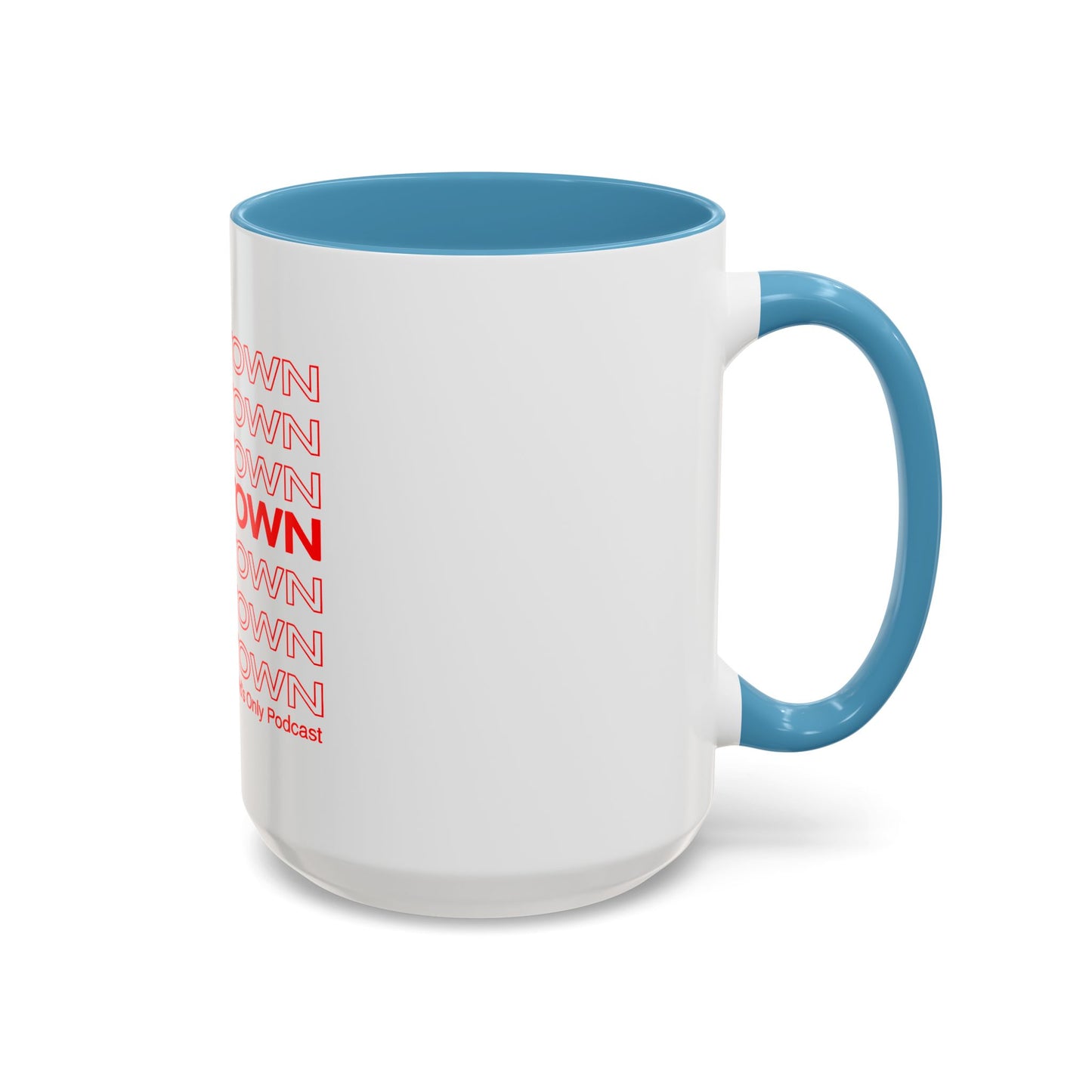 Cum Town Accent Coffee Mug — Bold Repeating Logo 11/15oz