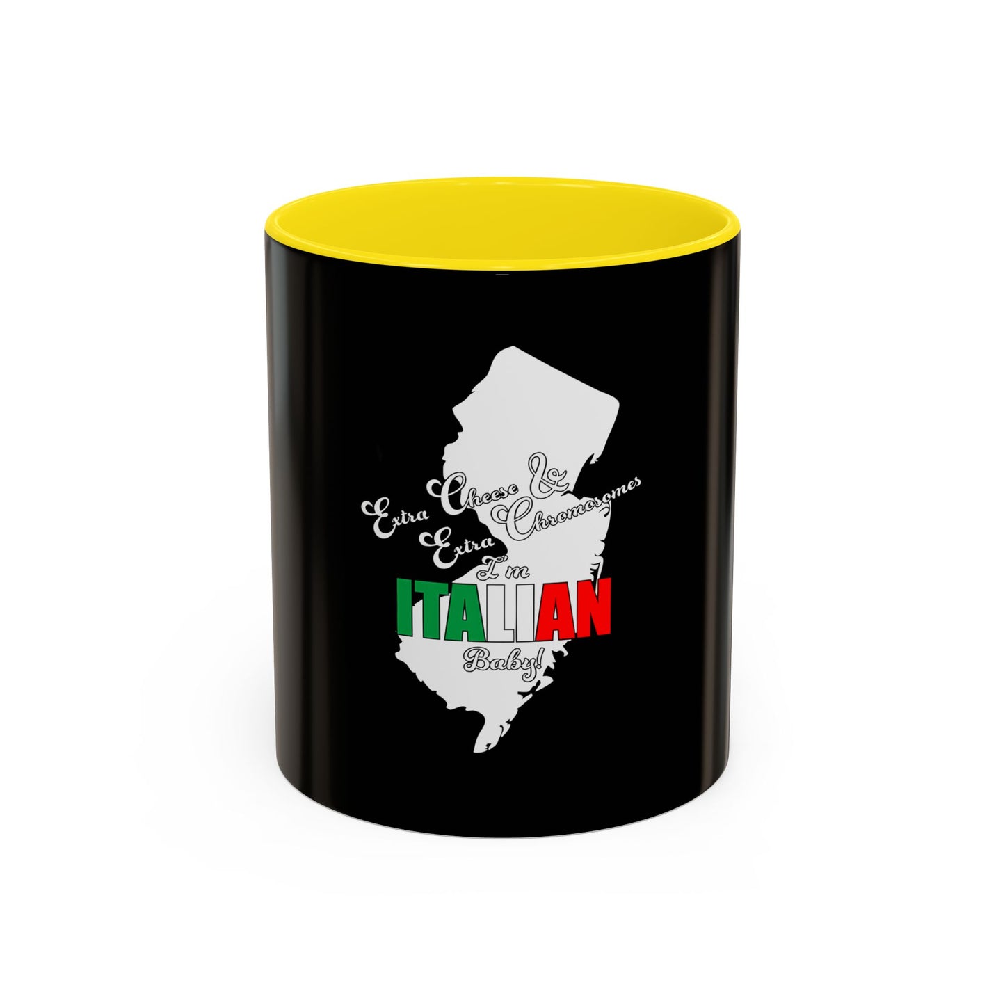 Italian Flag Accent Coffee Mug — 'ITA AN' Minimalist Espresso Gift