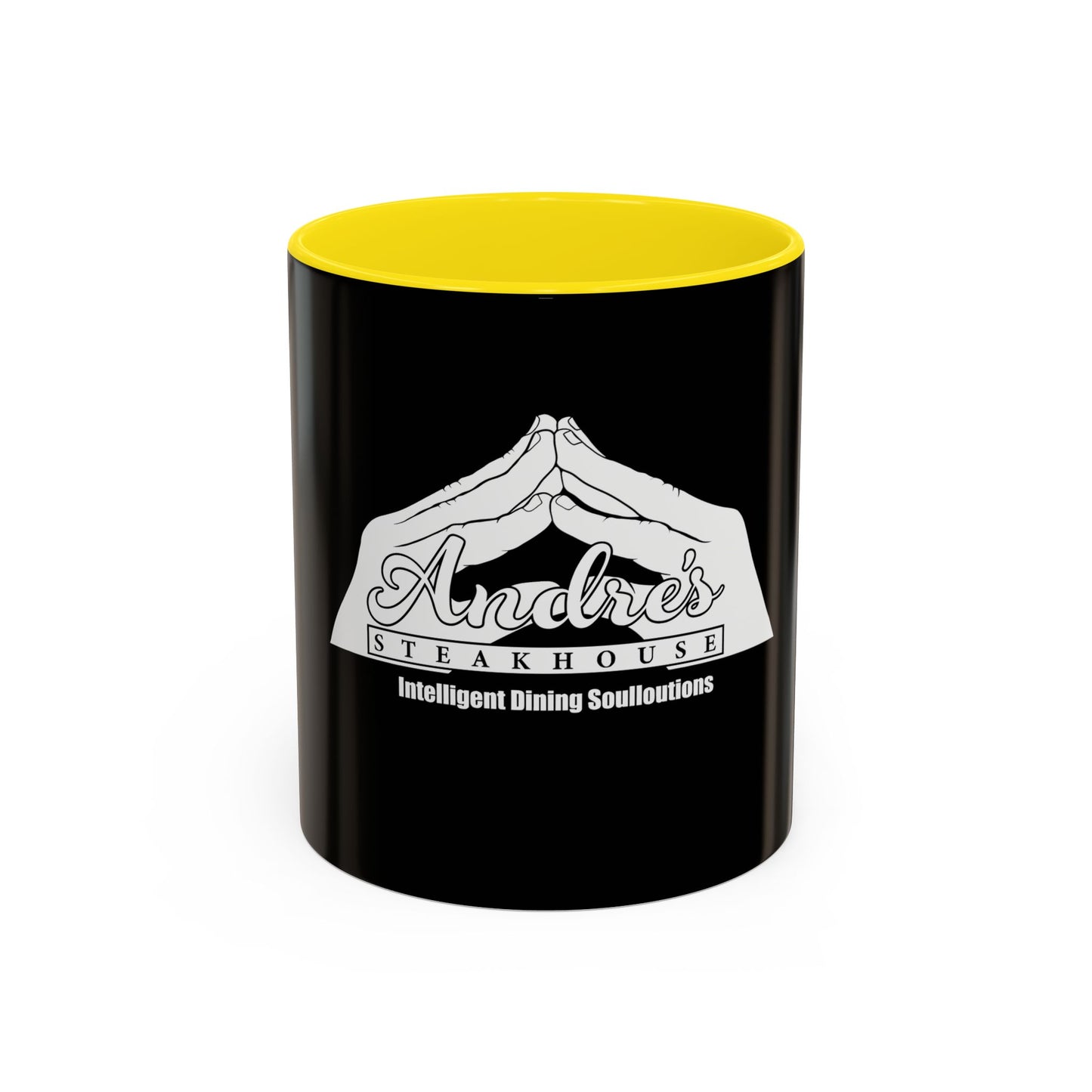 Andres Steakhouse Logo Coffee Mug - Black Accent 11/15oz