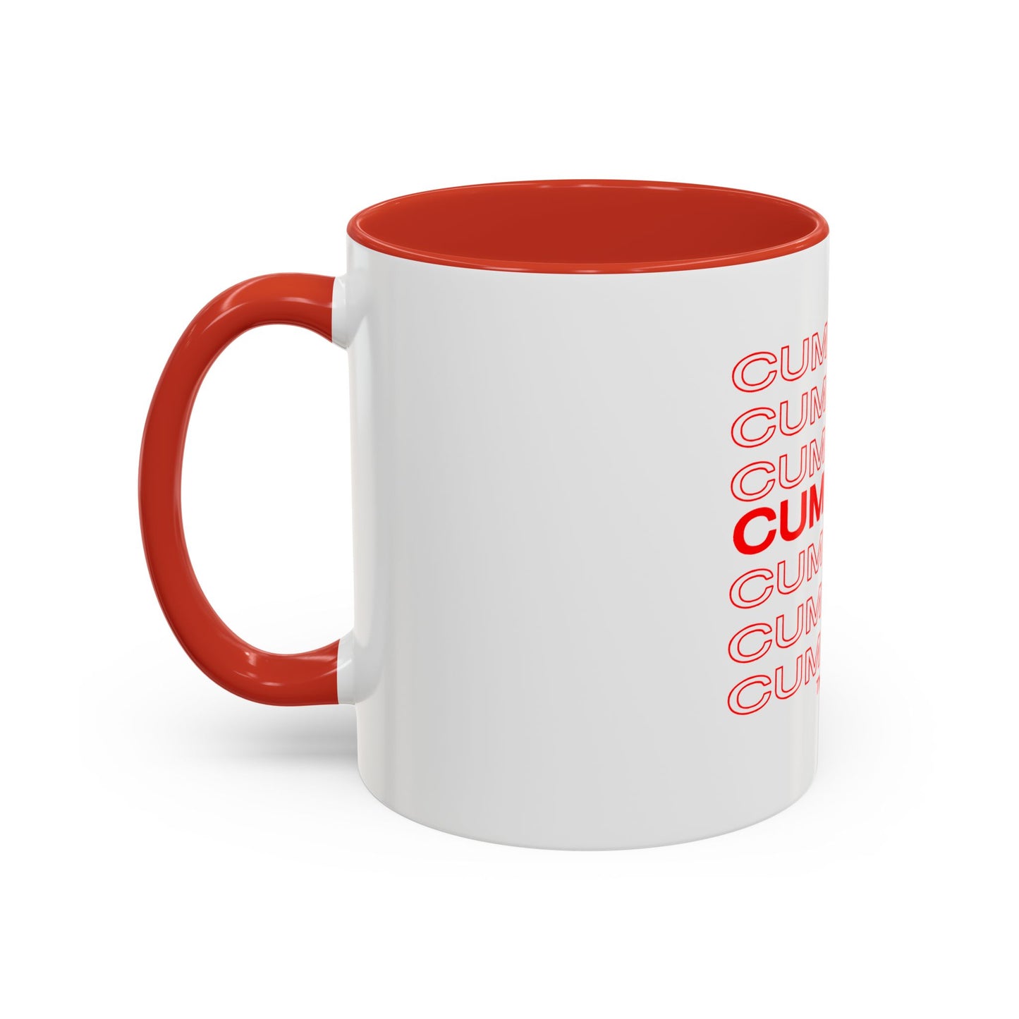 Cum Town Accent Coffee Mug — Bold Repeating Logo 11/15oz