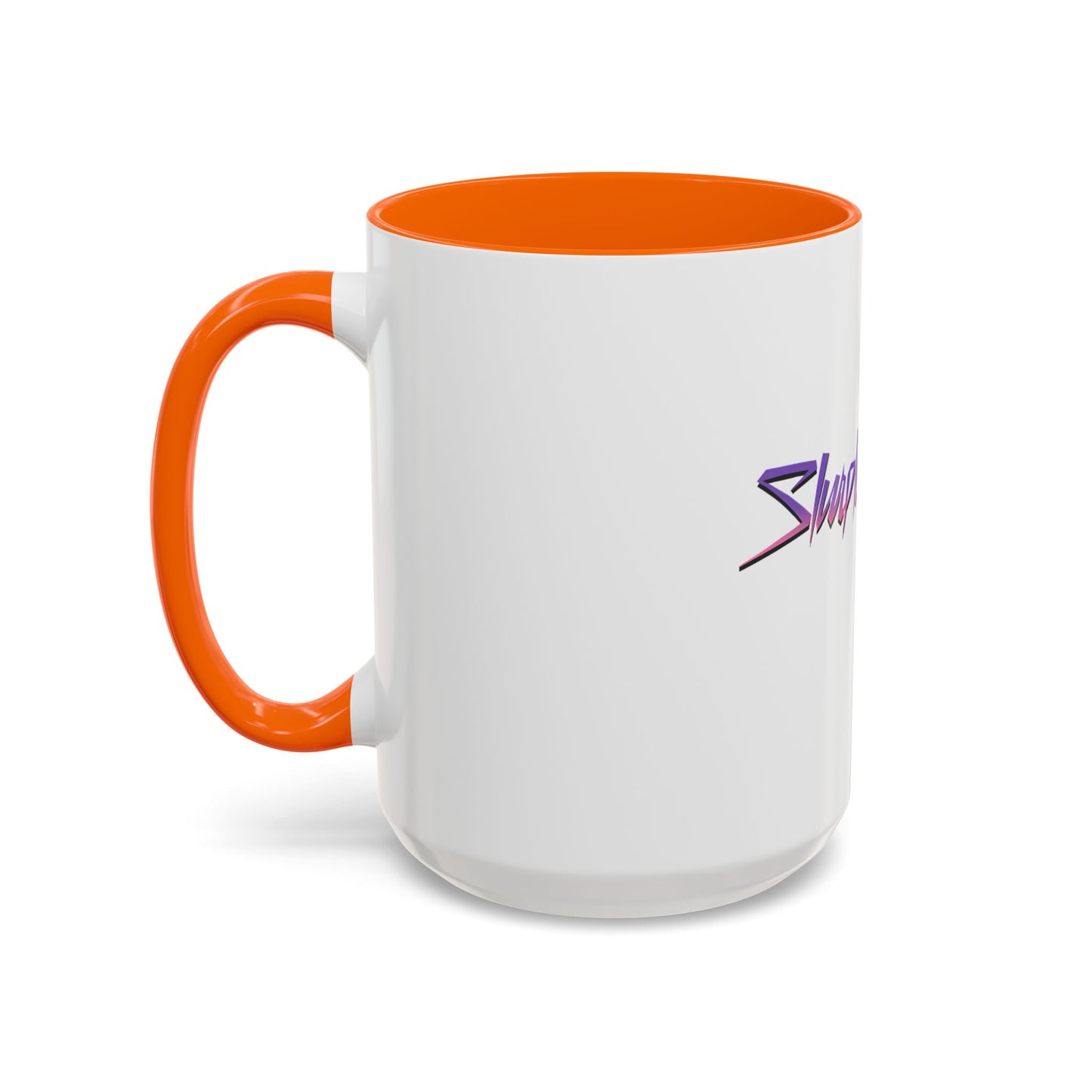 Accent Coffee Mug — Retro 'Simple Brain' Neon Script Coffee Mug