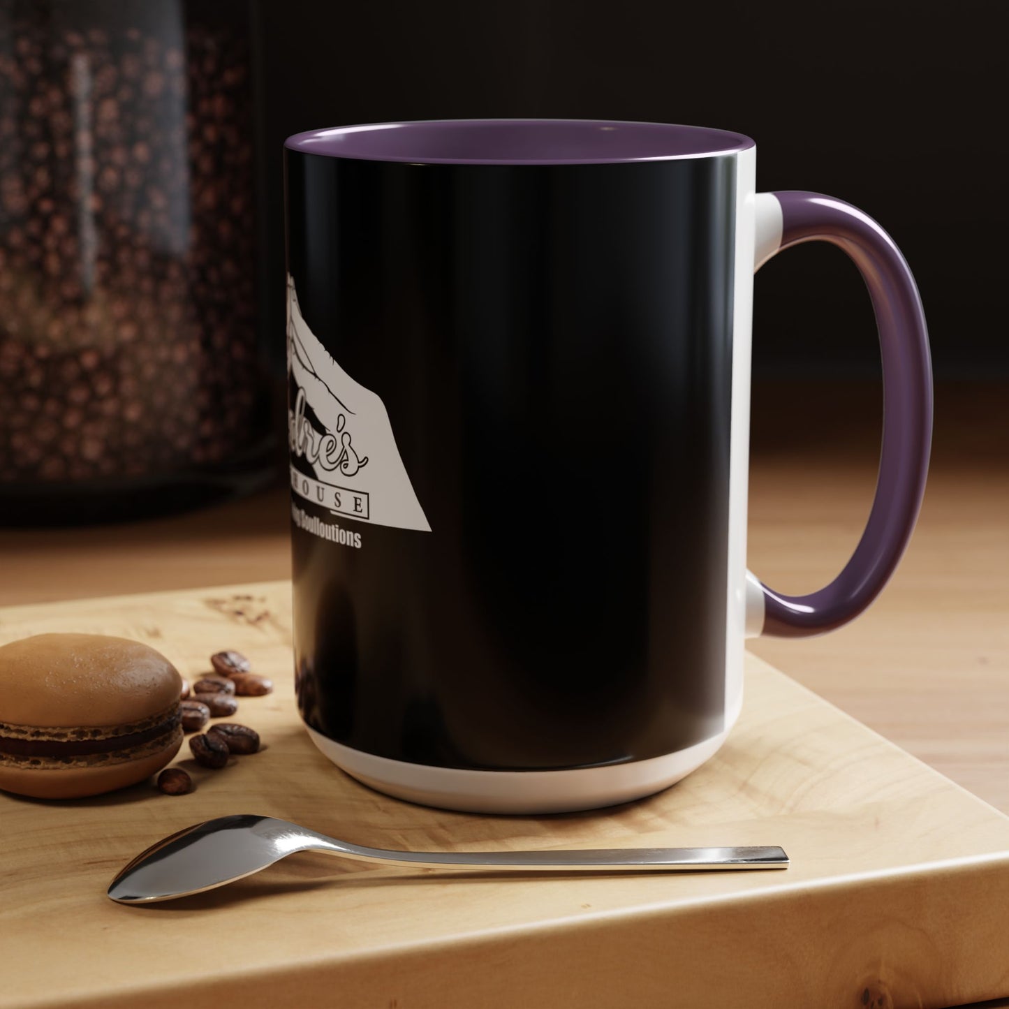 Andres Steakhouse Logo Coffee Mug - Black Accent 11/15oz