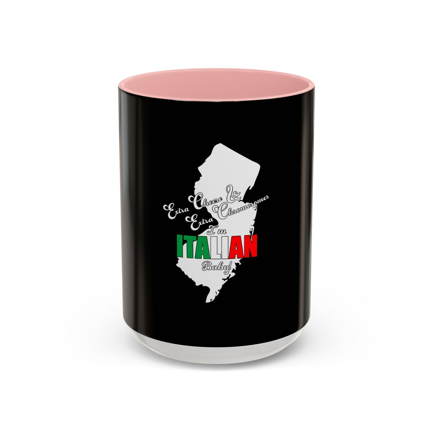 Italian Flag Accent Coffee Mug — 'ITA AN' Minimalist Espresso Gift