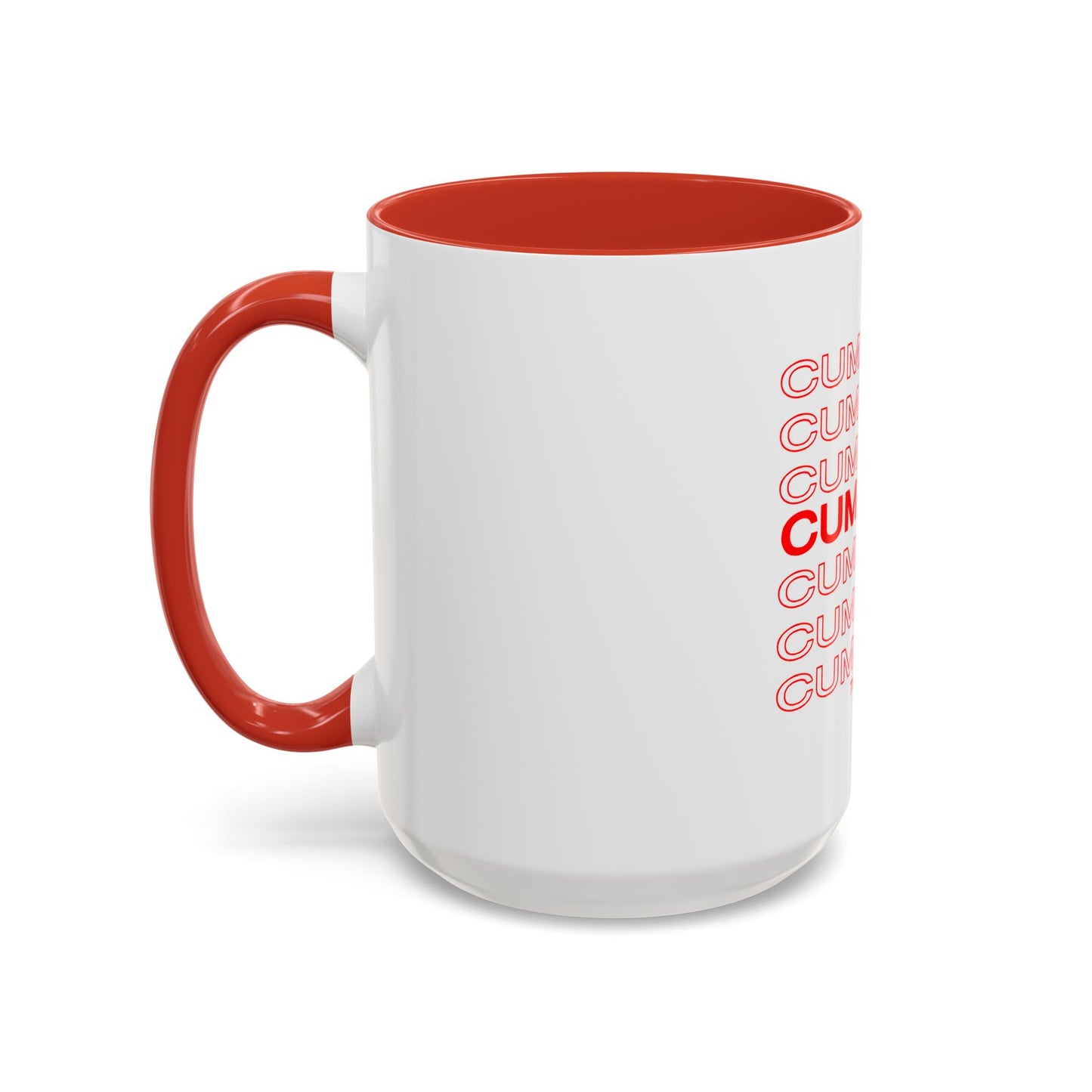 Cum Town Accent Coffee Mug — Bold Repeating Logo 11/15oz