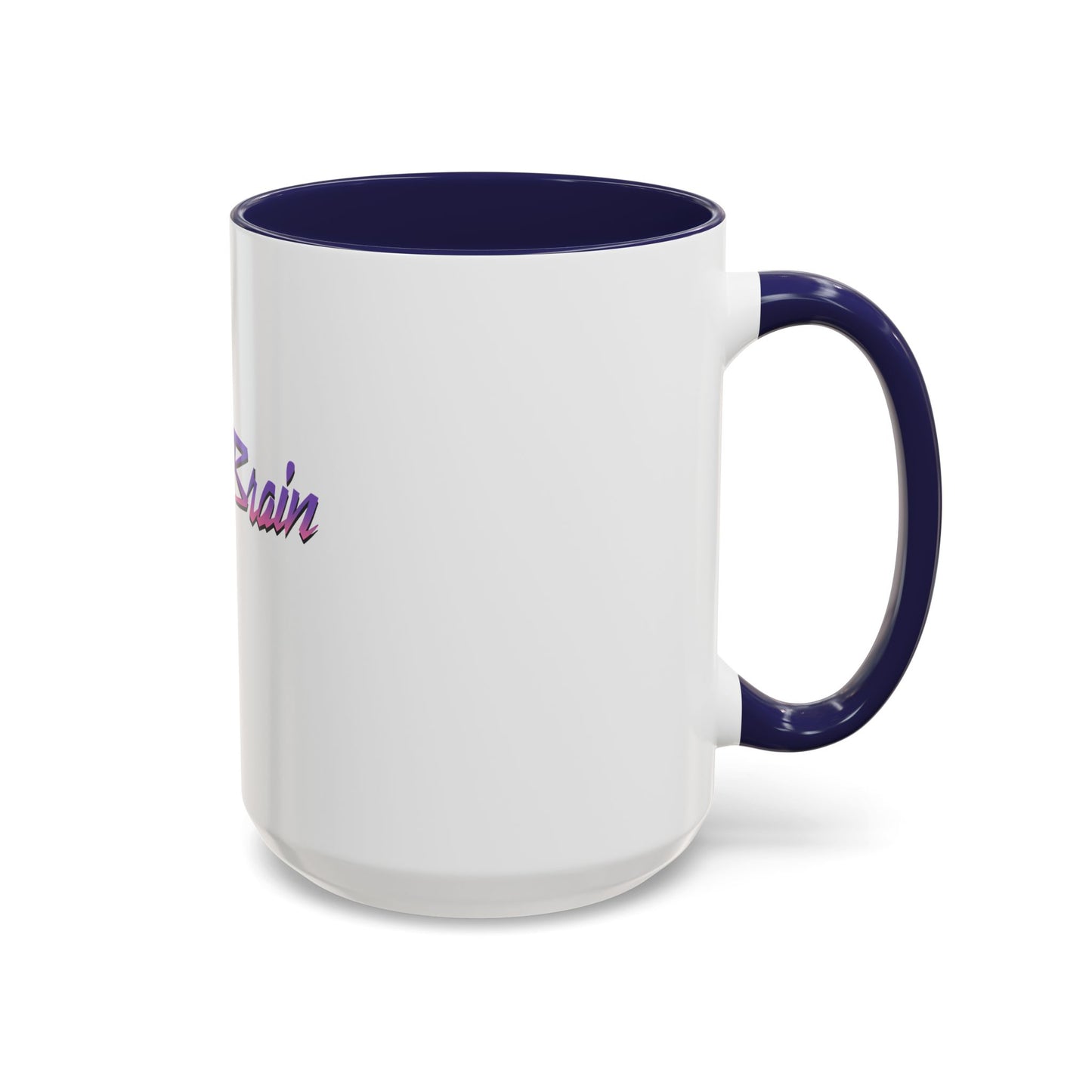 Accent Coffee Mug — Retro 'Simple Brain' Neon Script Coffee Mug