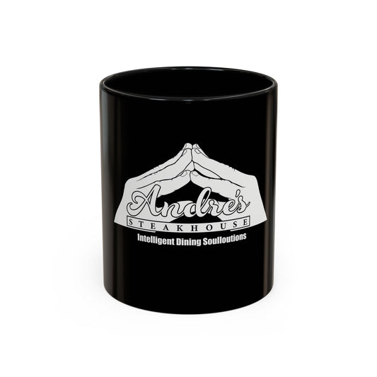 Andres Steakhouse Logo Coffee Mug - Black Accent 11/15oz