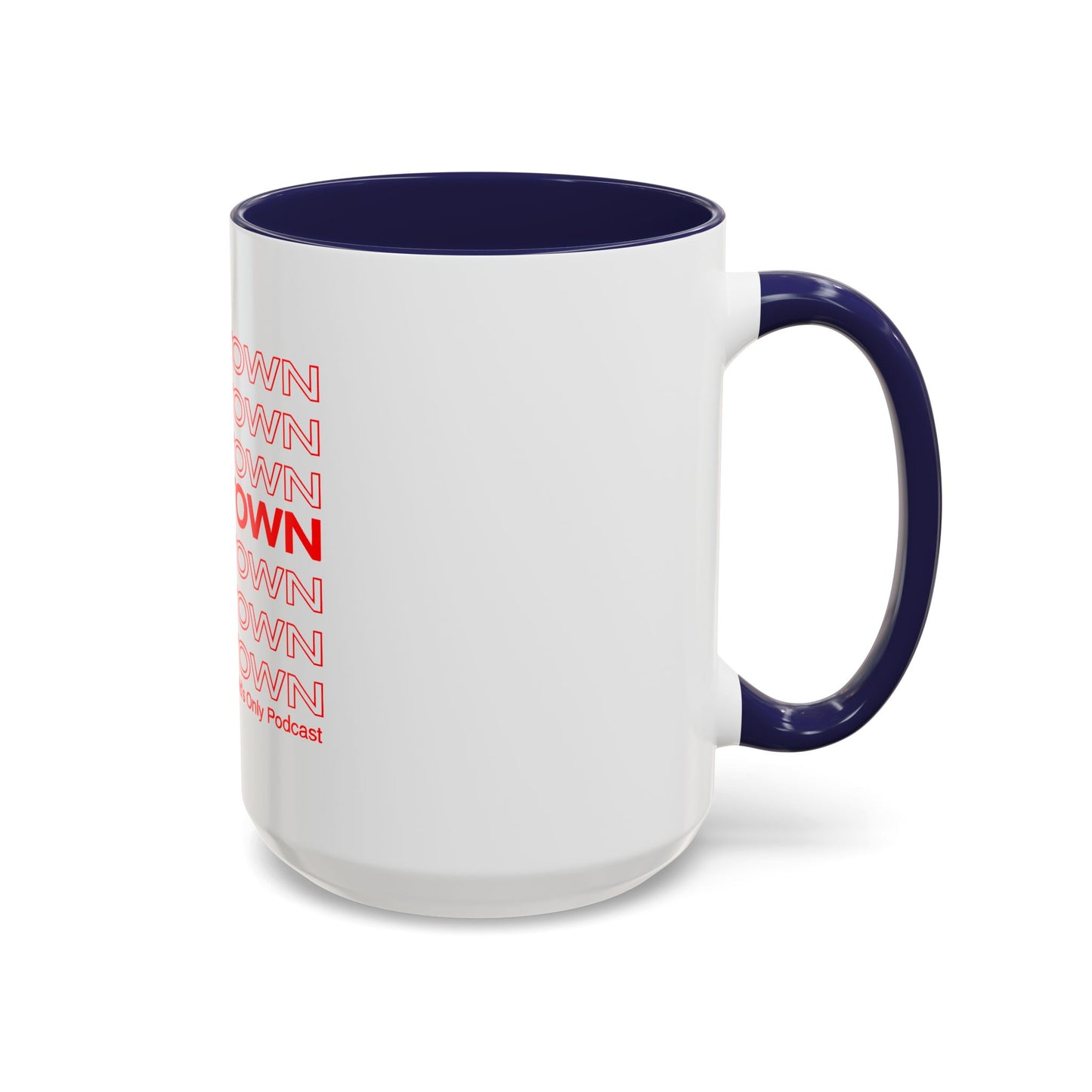 Cum Town Accent Coffee Mug — Bold Repeating Logo 11/15oz
