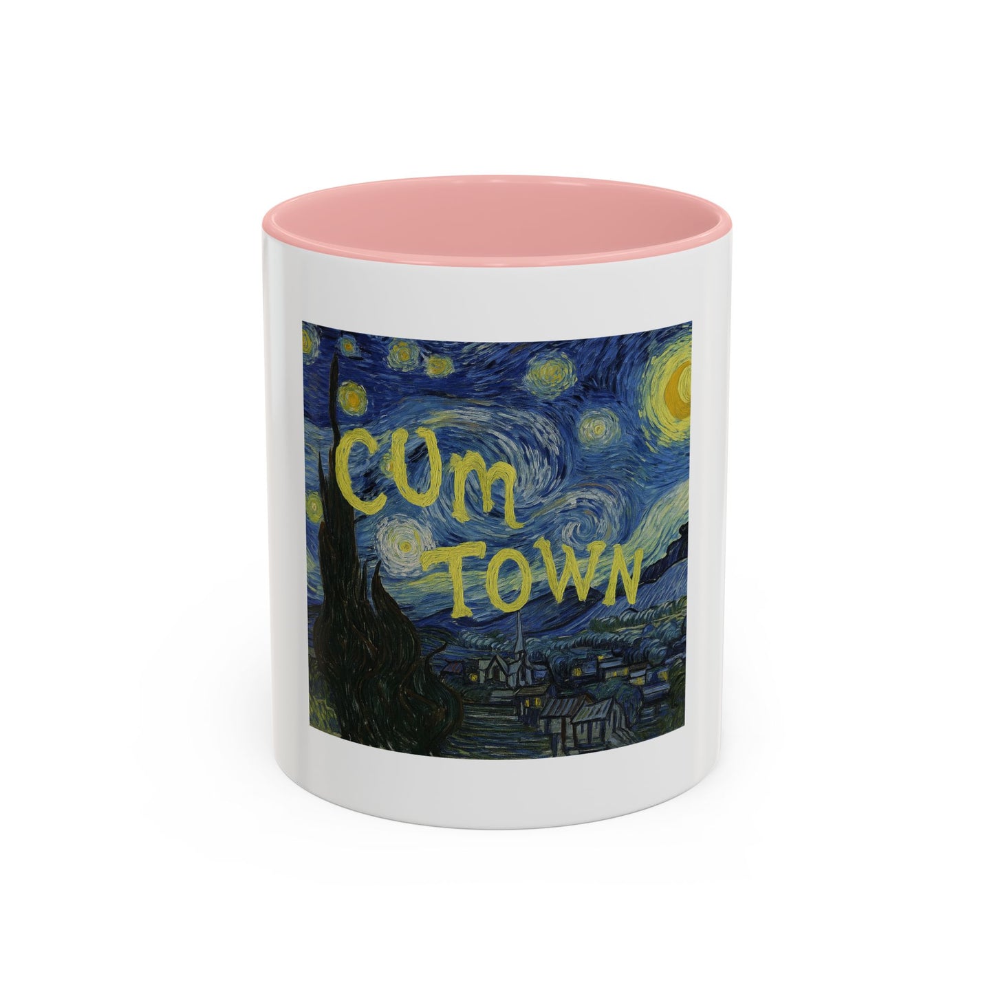 Starry Night "Cum Town" Accent Coffee Mug — Funny Podcast Fan Gift
