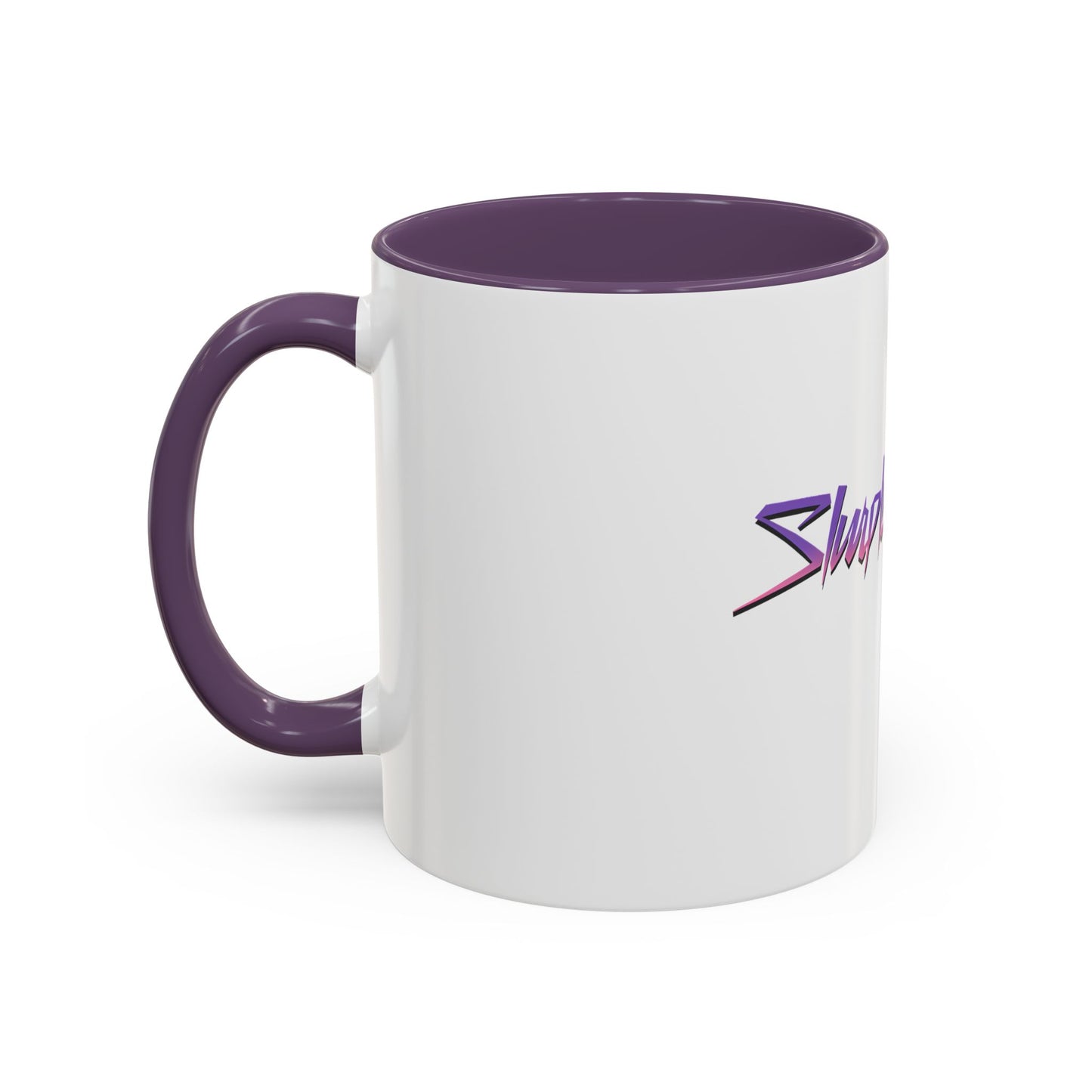 Accent Coffee Mug — Retro 'Simple Brain' Neon Script Coffee Mug