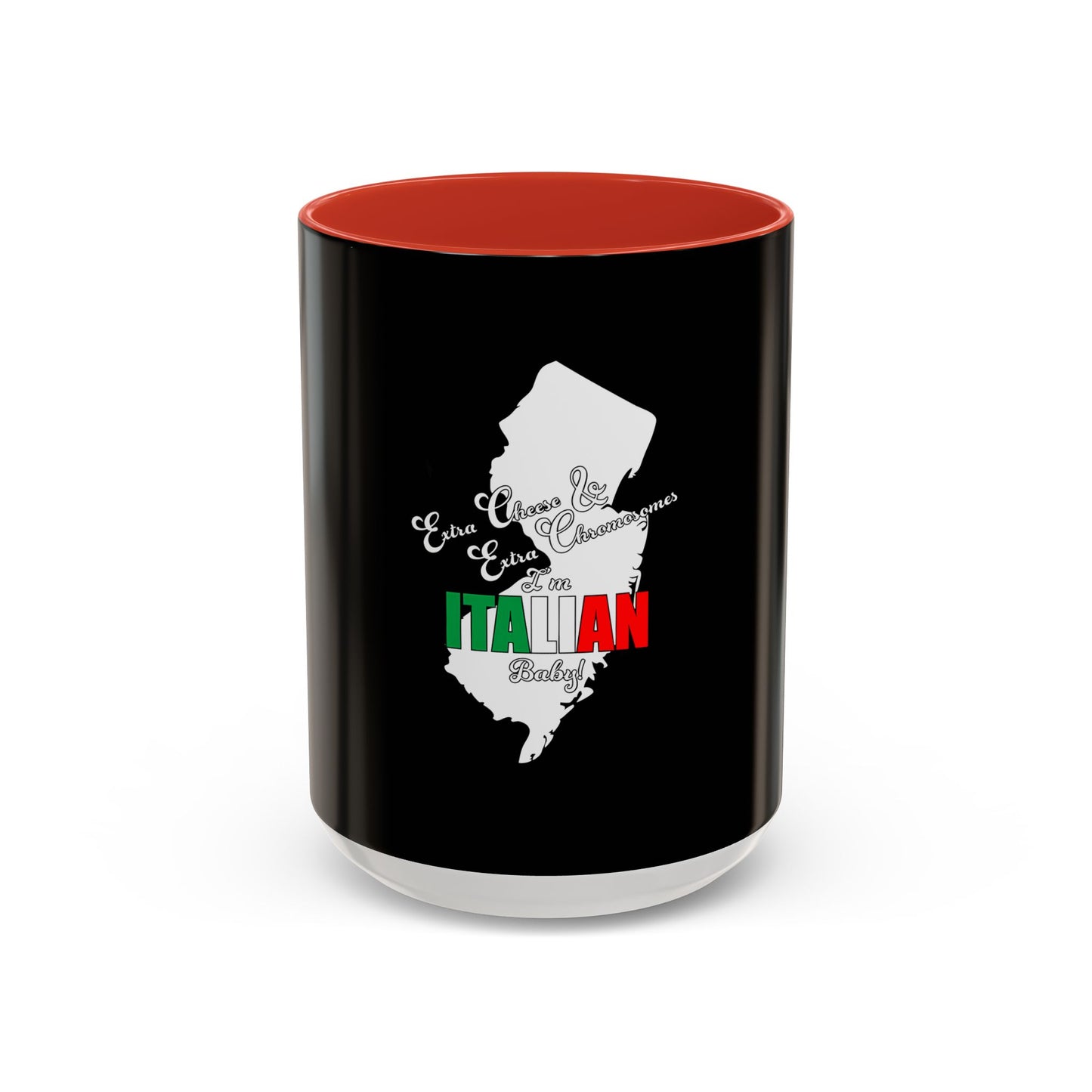 Italian Flag Accent Coffee Mug — 'ITA AN' Minimalist Espresso Gift