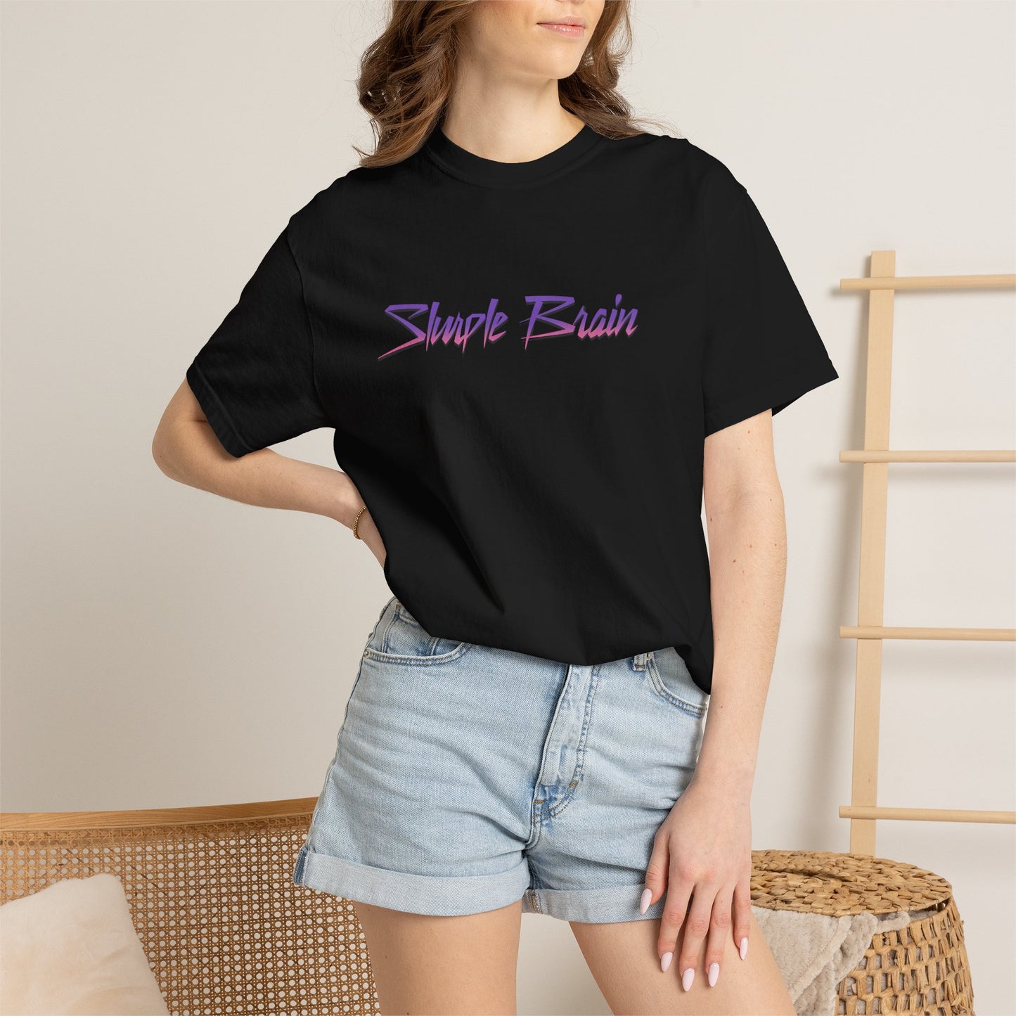 Slurple Brain T-Shirt — Retro Script Graphic Tee