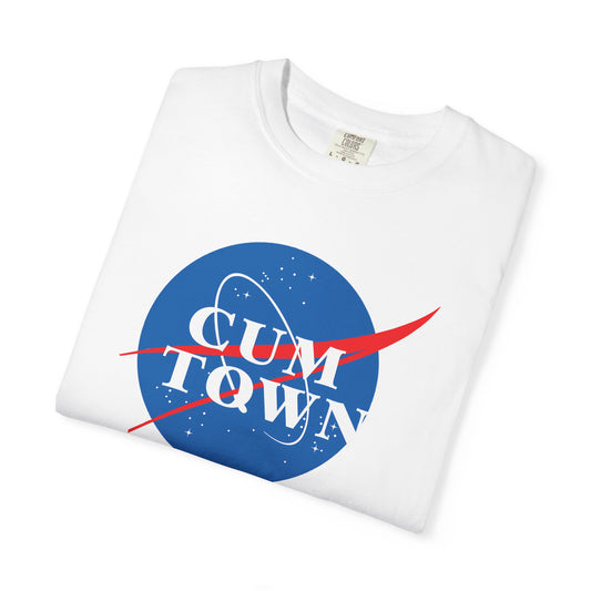 Cum Town T-Shirt — Parody NASA Logo Graphic Tee