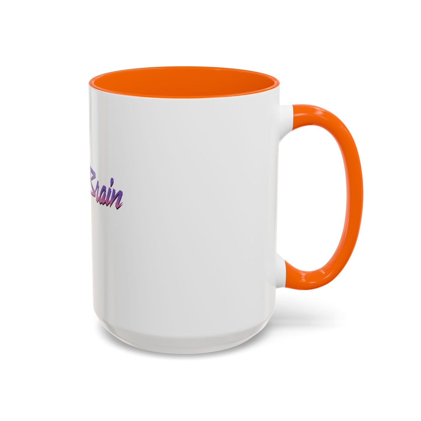 Accent Coffee Mug — Retro 'Simple Brain' Neon Script Coffee Mug