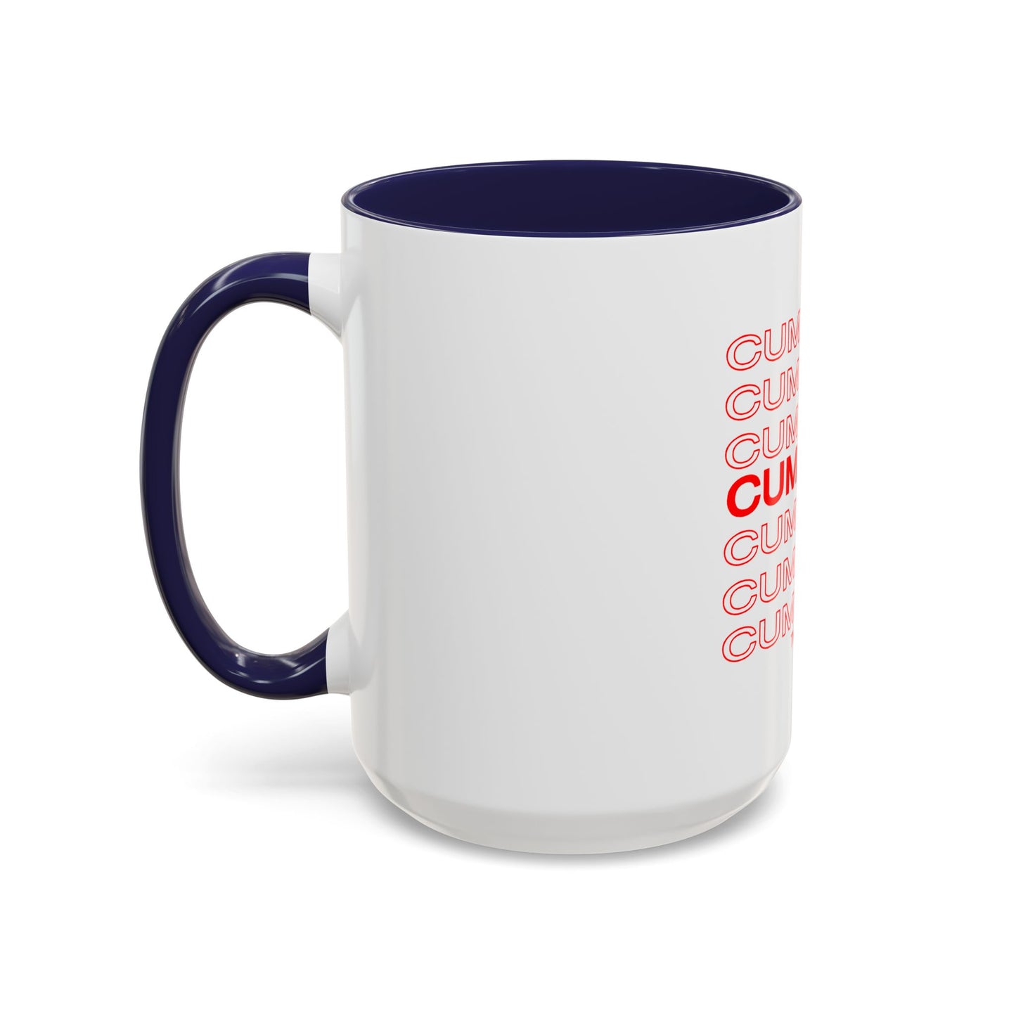 Cum Town Accent Coffee Mug — Bold Repeating Logo 11/15oz