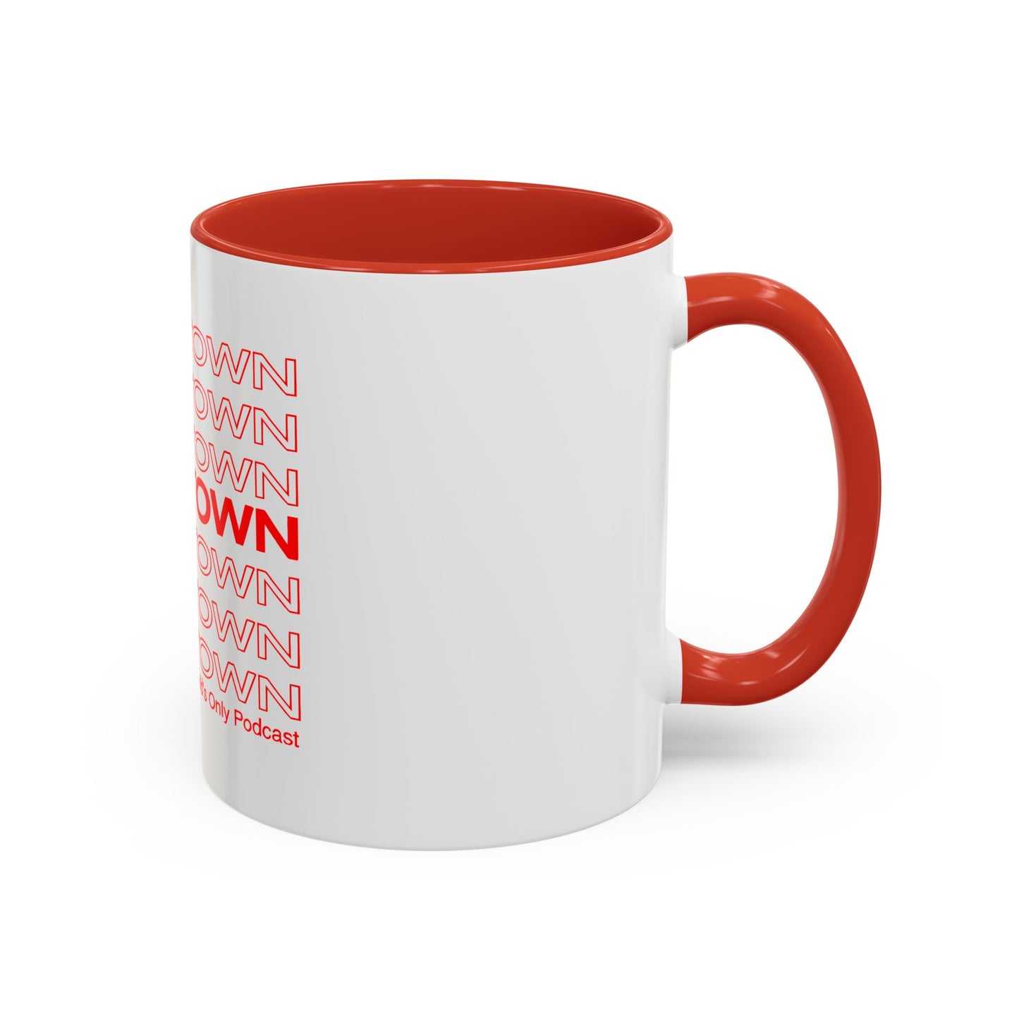Cum Town Accent Coffee Mug — Bold Repeating Logo 11/15oz