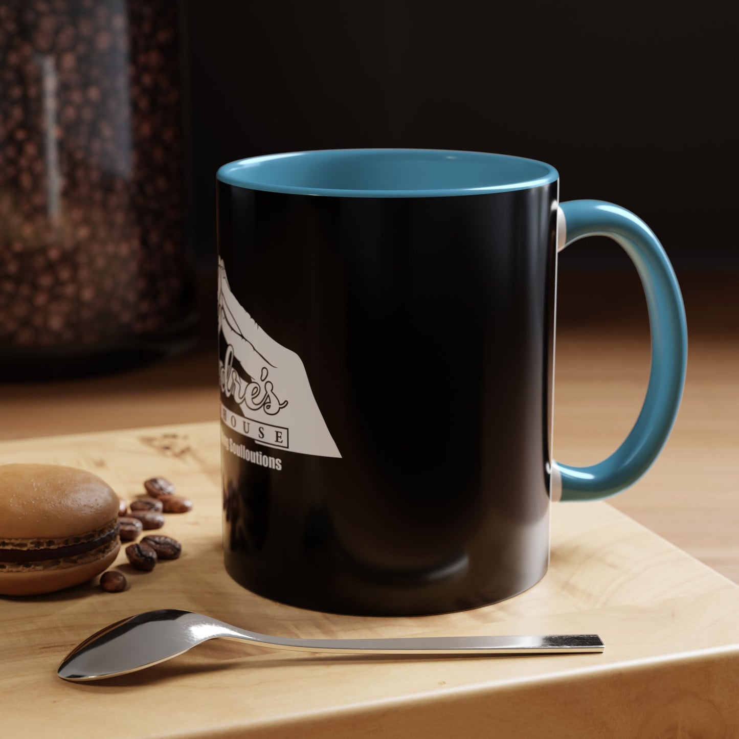 Andres Steakhouse Logo Coffee Mug - Black Accent 11/15oz