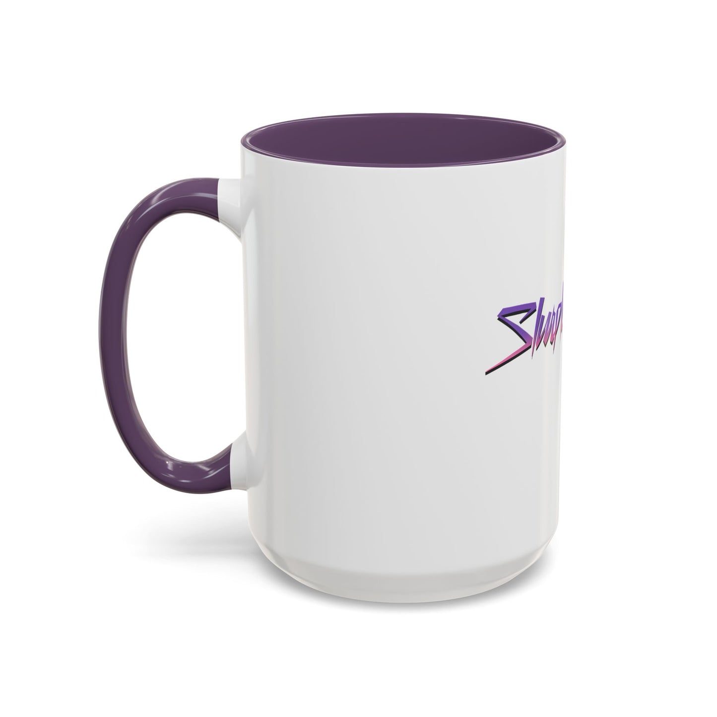 Accent Coffee Mug — Retro 'Simple Brain' Neon Script Coffee Mug