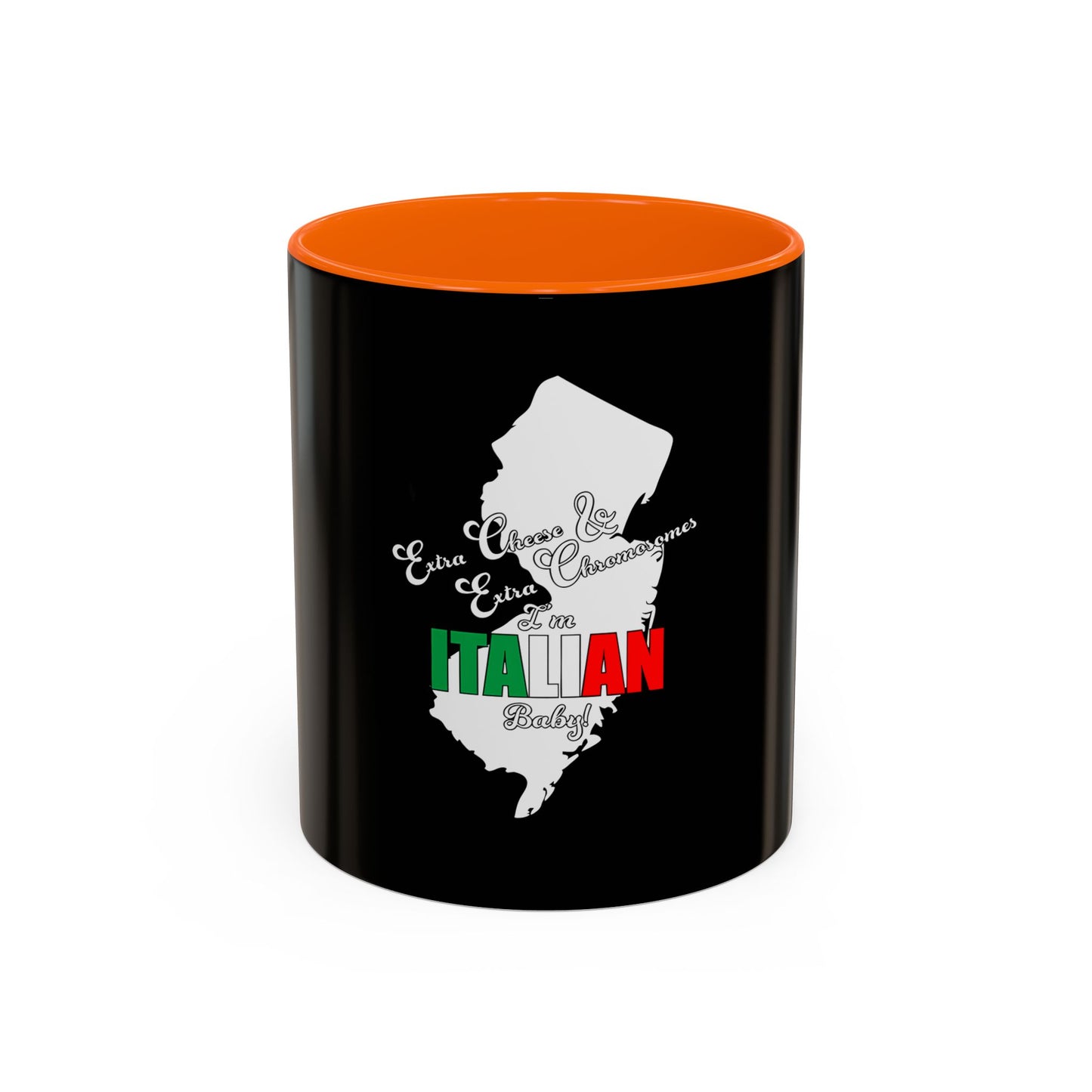 Italian Flag Accent Coffee Mug — 'ITA AN' Minimalist Espresso Gift