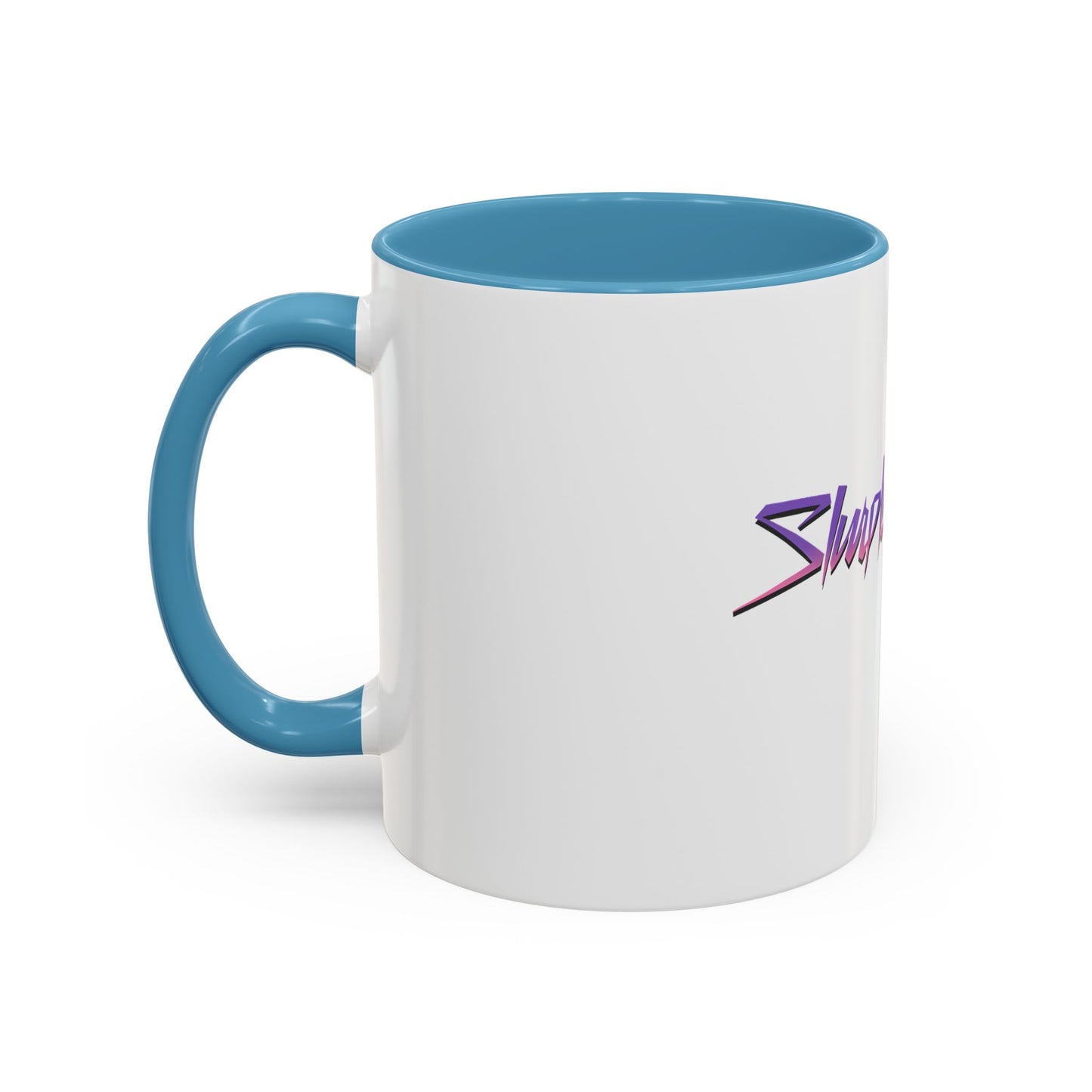 Accent Coffee Mug — Retro 'Simple Brain' Neon Script Coffee Mug