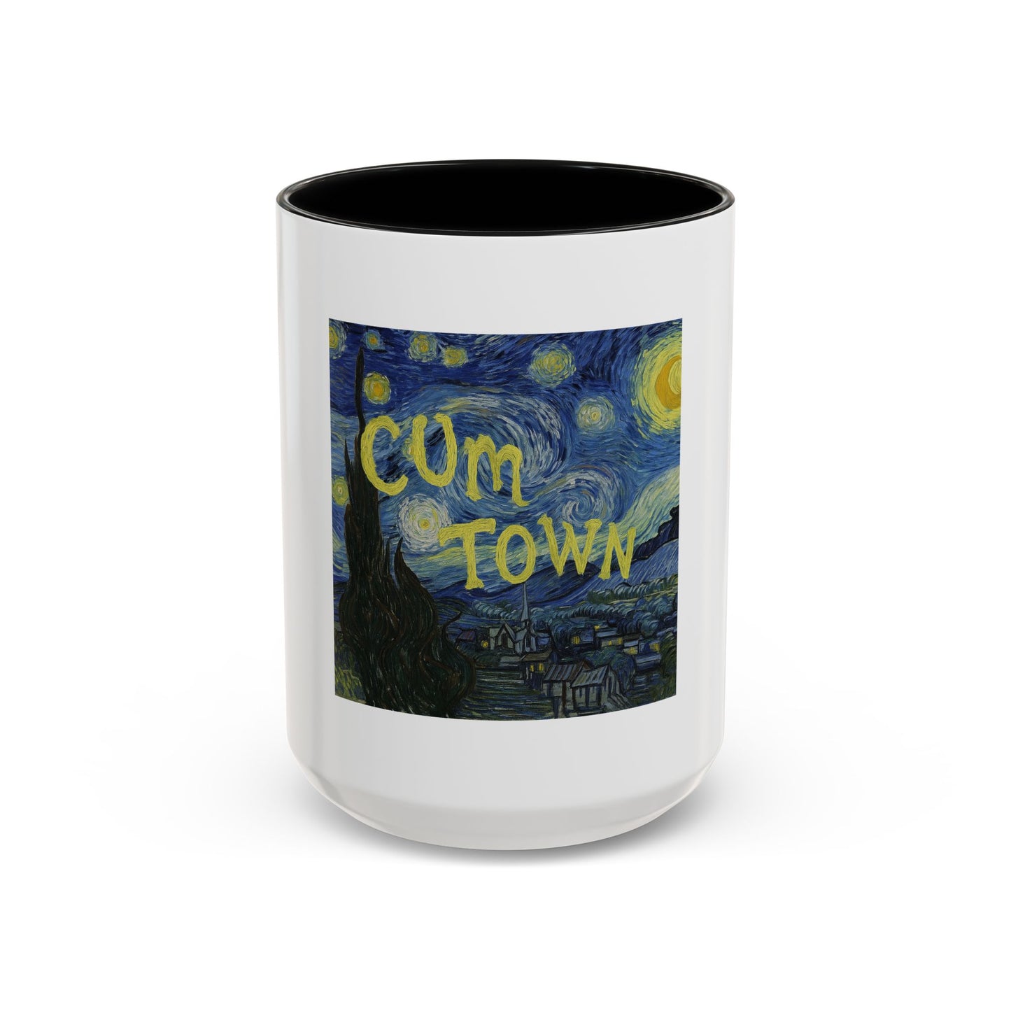 Starry Night "Cum Town" Accent Coffee Mug — Funny Podcast Fan Gift