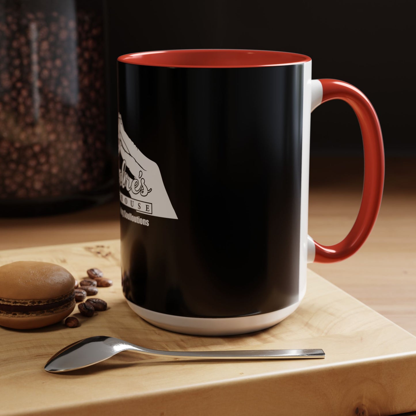 Andres Steakhouse Logo Coffee Mug - Black Accent 11/15oz