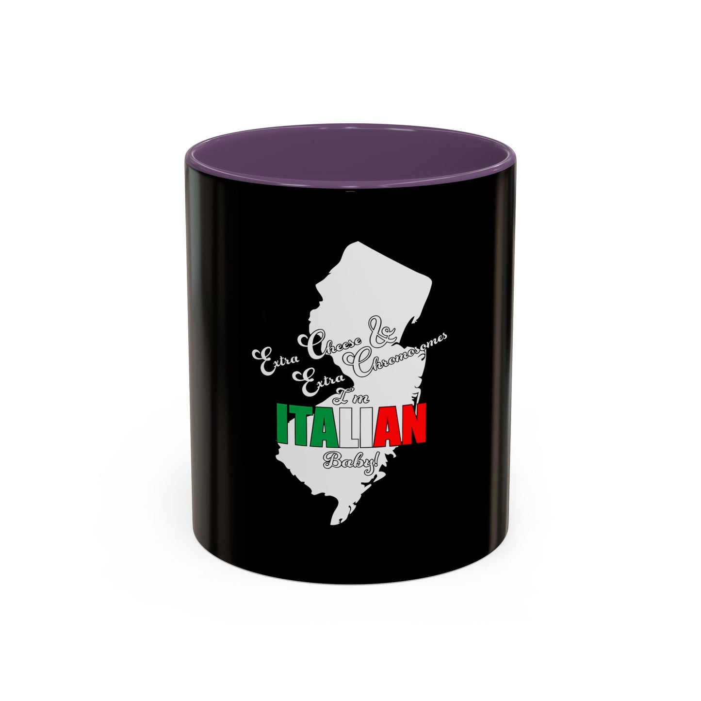 Italian Flag Accent Coffee Mug — 'ITA AN' Minimalist Espresso Gift