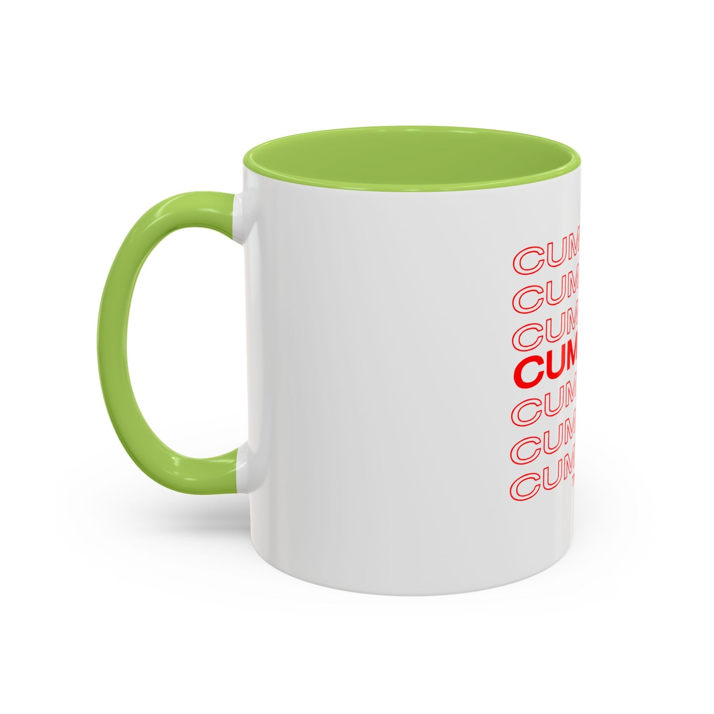 Cum Town Accent Coffee Mug — Bold Repeating Logo 11/15oz
