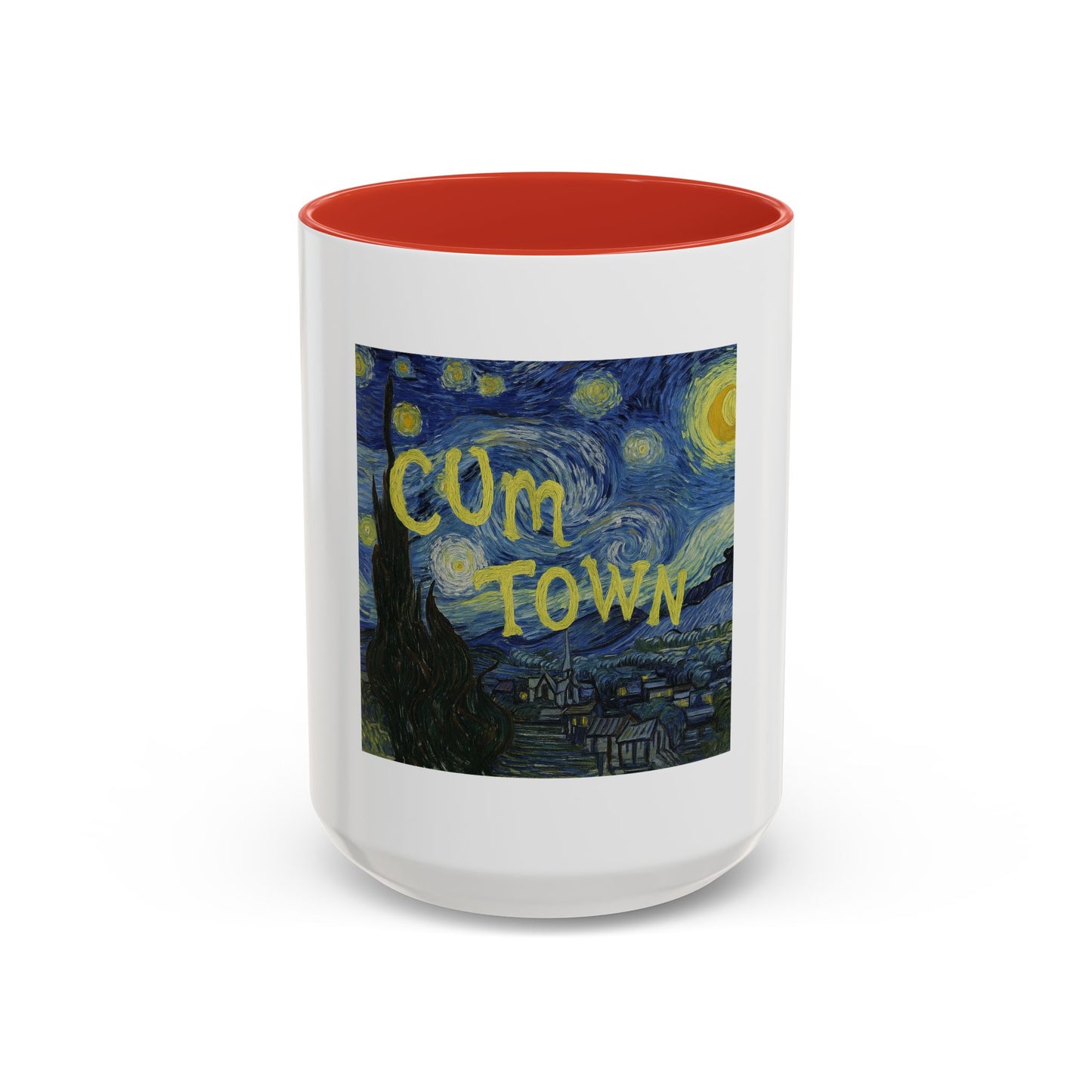 Starry Night "Cum Town" Accent Coffee Mug — Funny Podcast Fan Gift