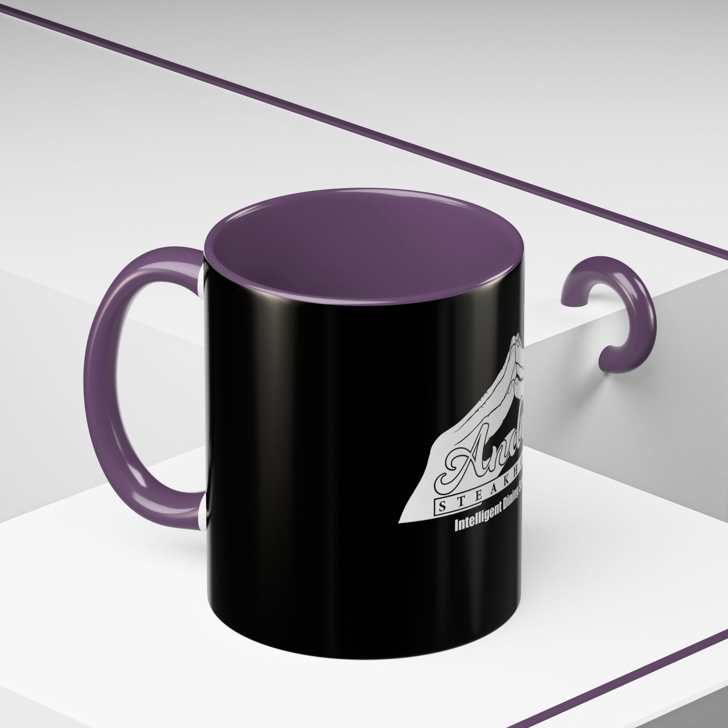 Andres Steakhouse Logo Coffee Mug - Black Accent 11/15oz