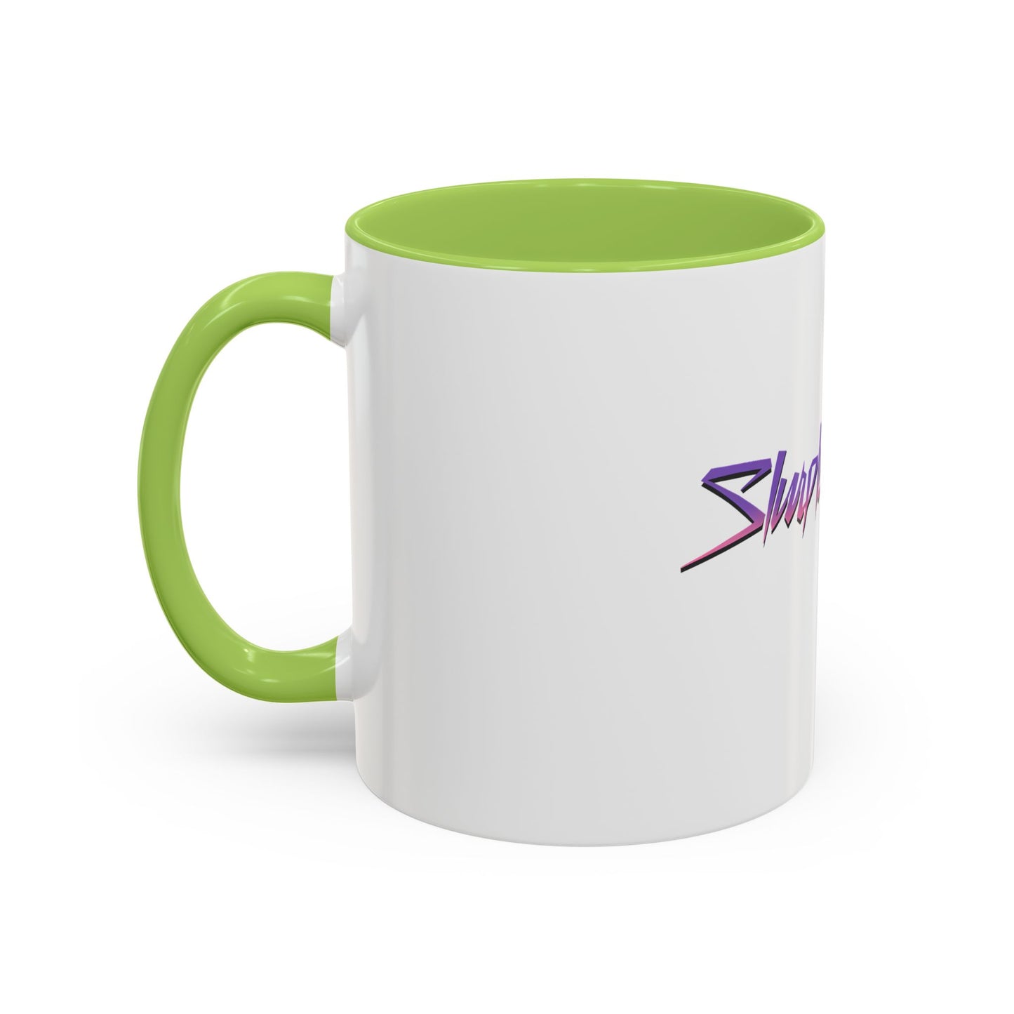 Accent Coffee Mug — Retro 'Simple Brain' Neon Script Coffee Mug