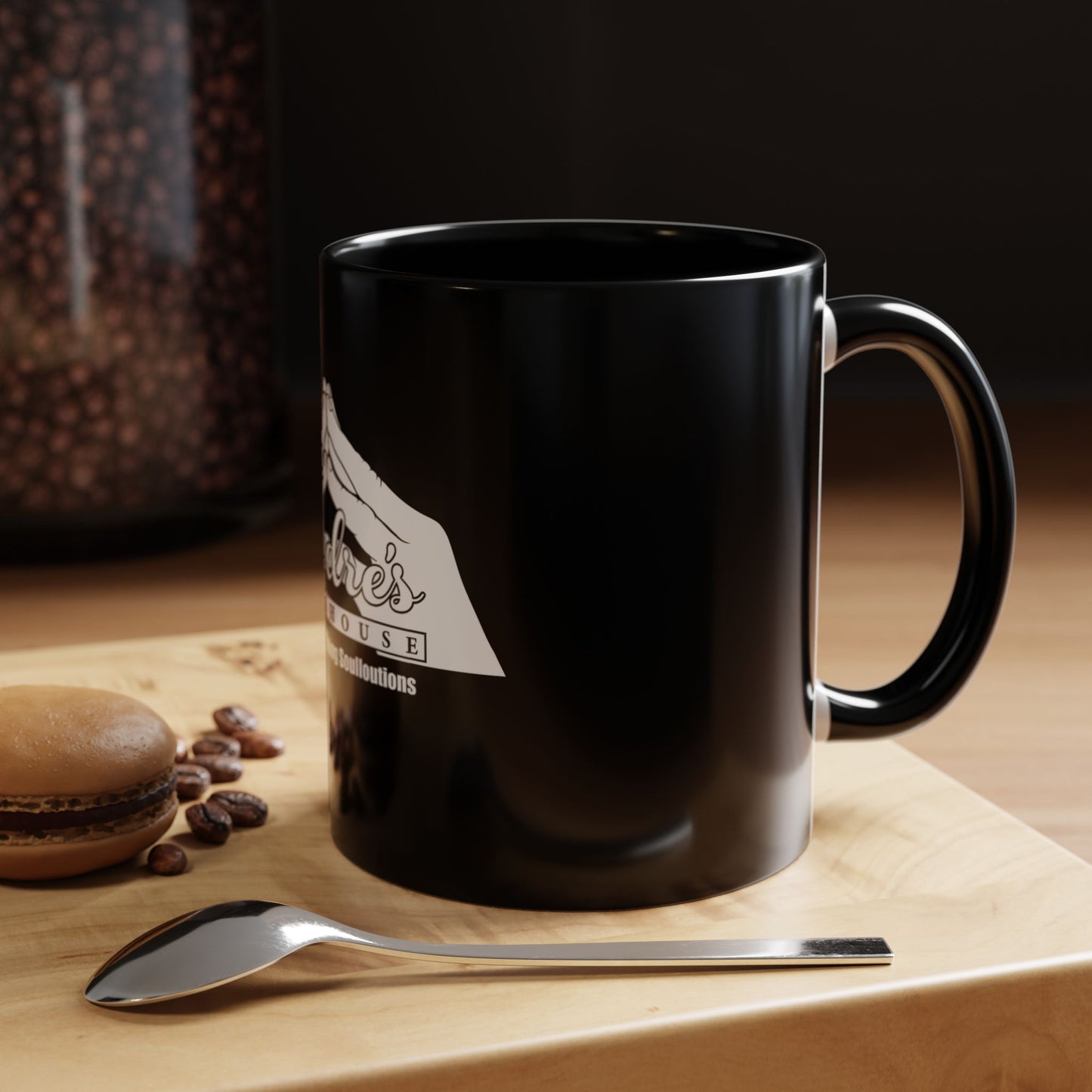Andres Steakhouse Logo Coffee Mug - Black Accent 11/15oz