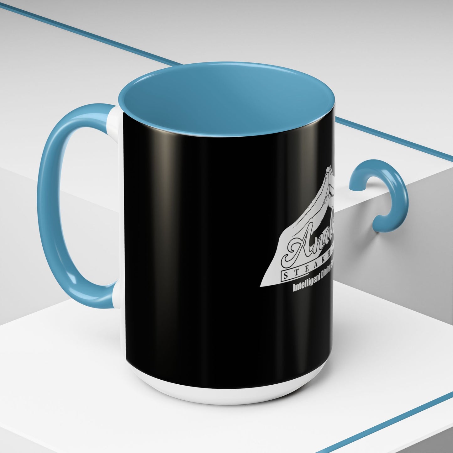 Andres Steakhouse Logo Coffee Mug - Black Accent 11/15oz