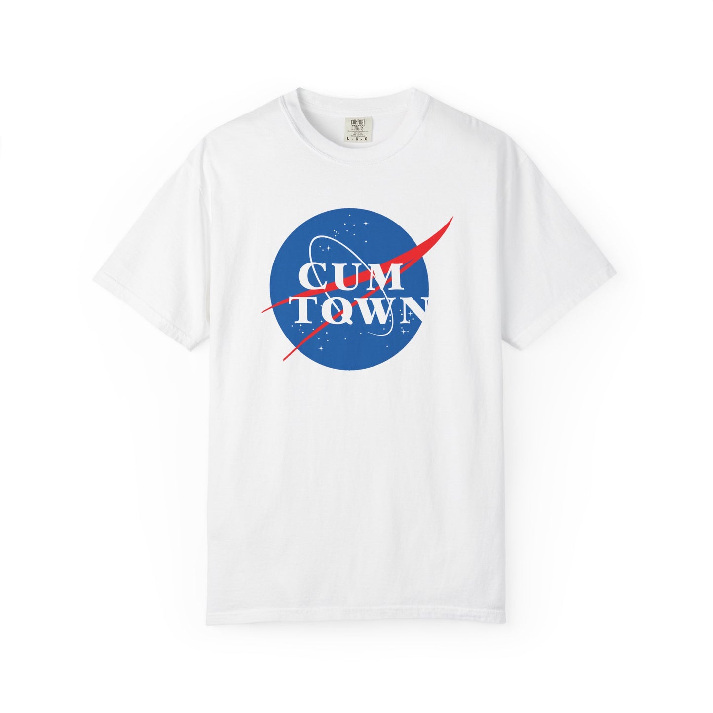 Cum Town T-Shirt — Parody NASA Logo Graphic Tee