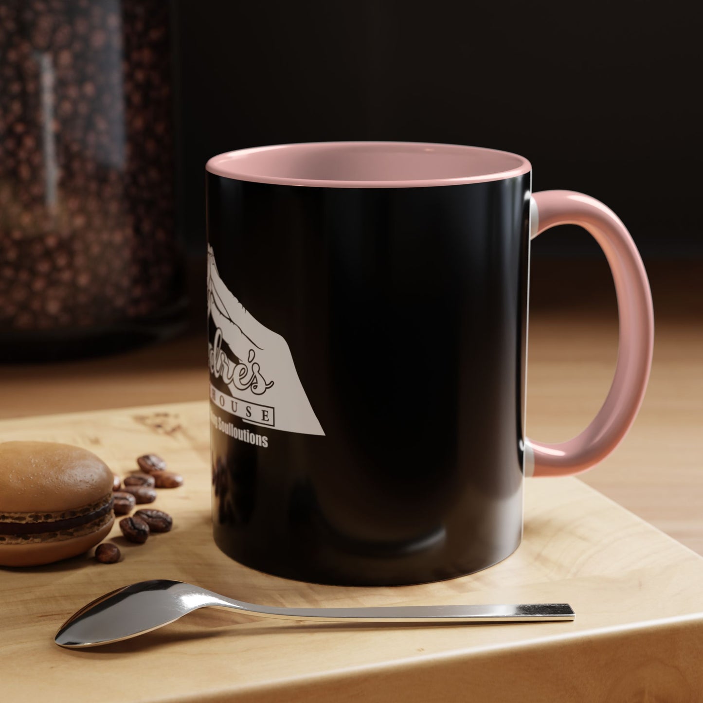 Andres Steakhouse Logo Coffee Mug - Black Accent 11/15oz