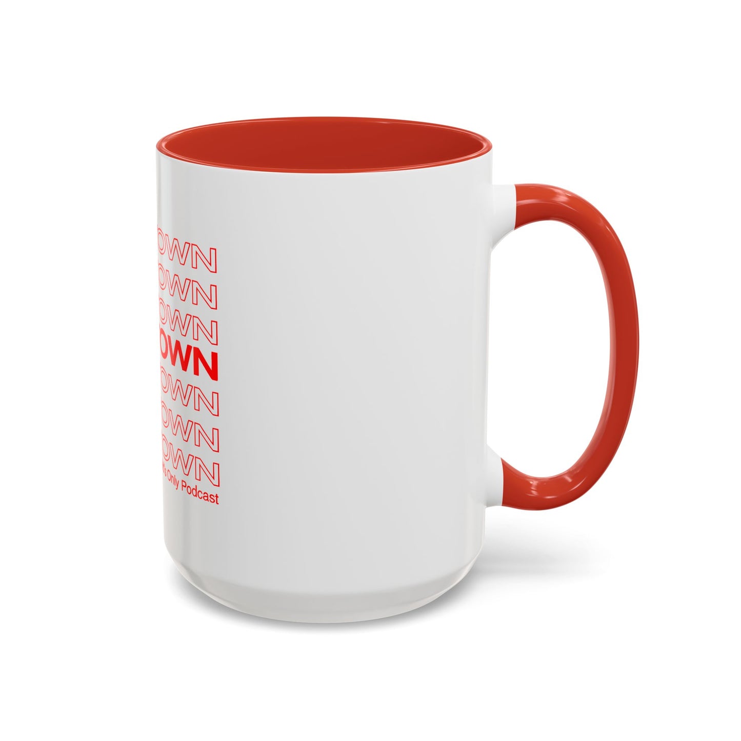 Cum Town Accent Coffee Mug — Bold Repeating Logo 11/15oz