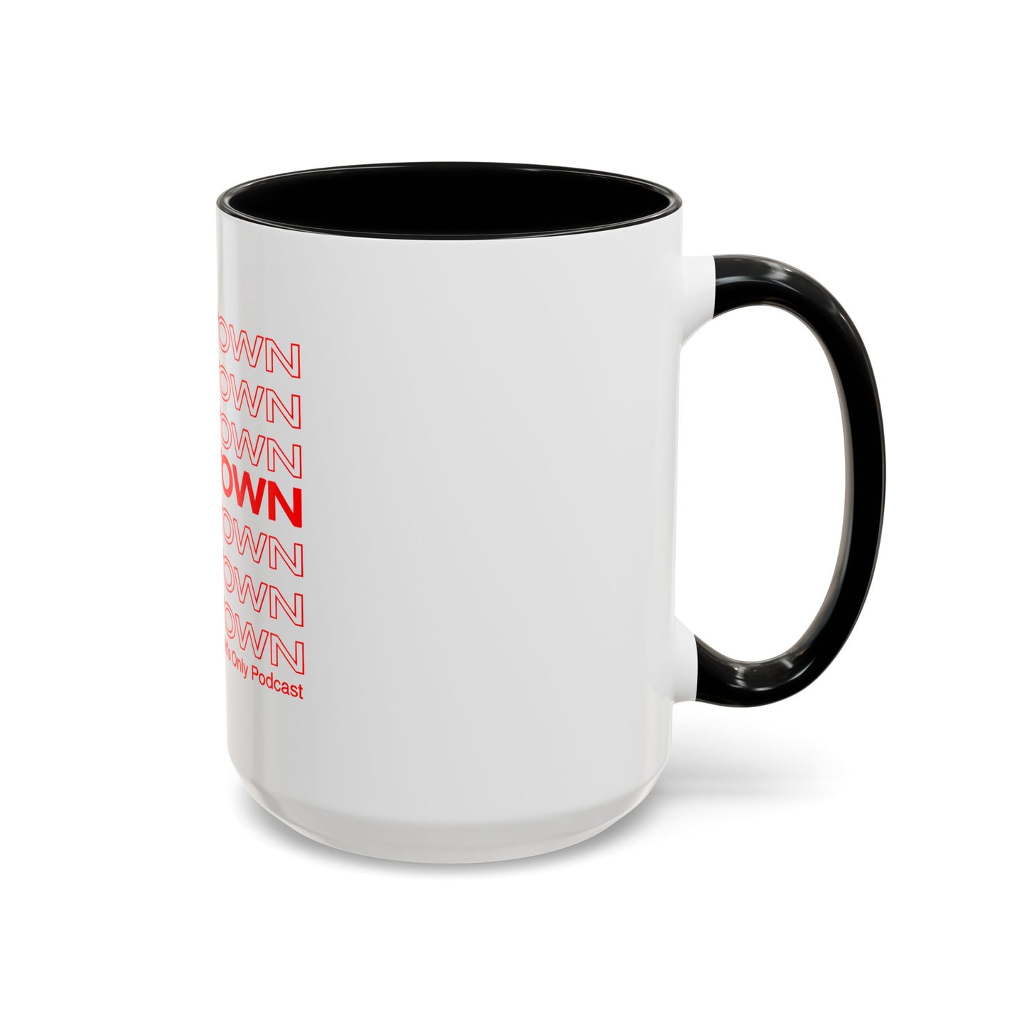 Cum Town Accent Coffee Mug — Bold Repeating Logo 11/15oz