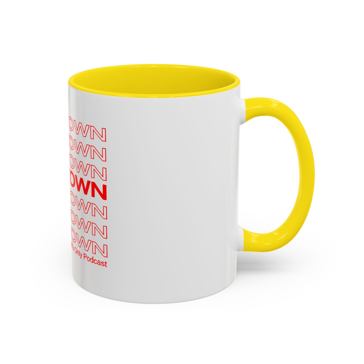 Cum Town Accent Coffee Mug — Bold Repeating Logo 11/15oz