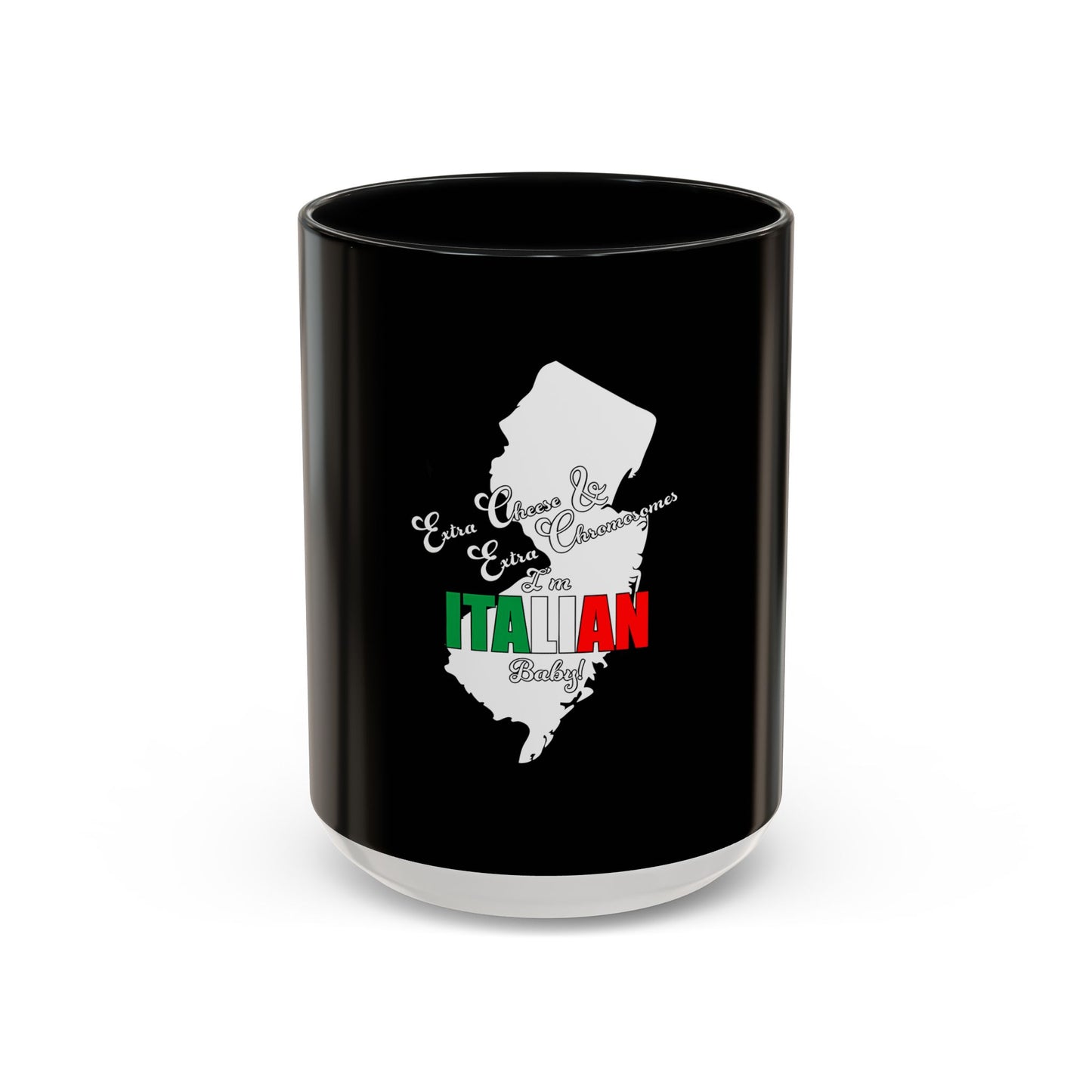 Italian Flag Accent Coffee Mug — 'ITA AN' Minimalist Espresso Gift