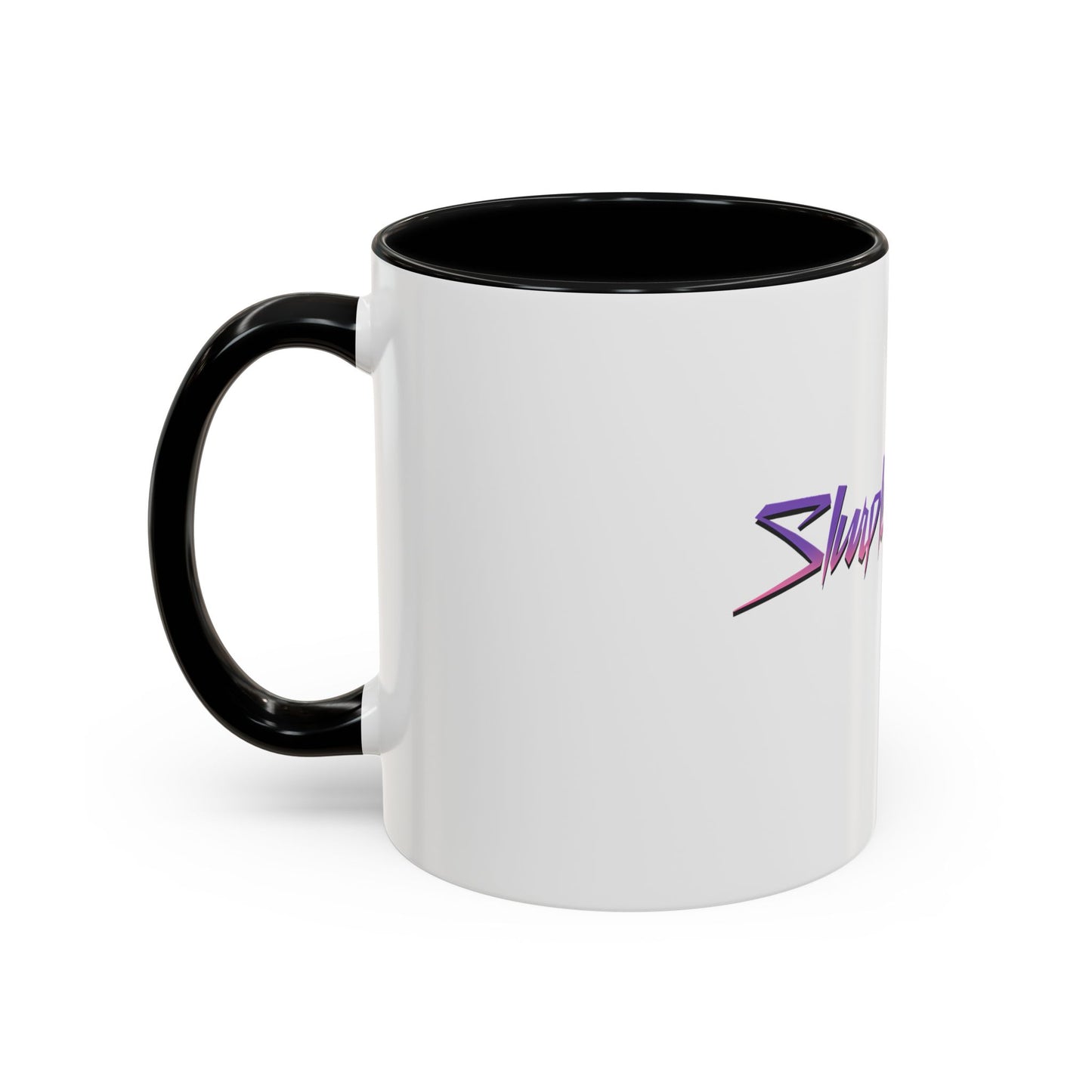 Accent Coffee Mug — Retro 'Simple Brain' Neon Script Coffee Mug
