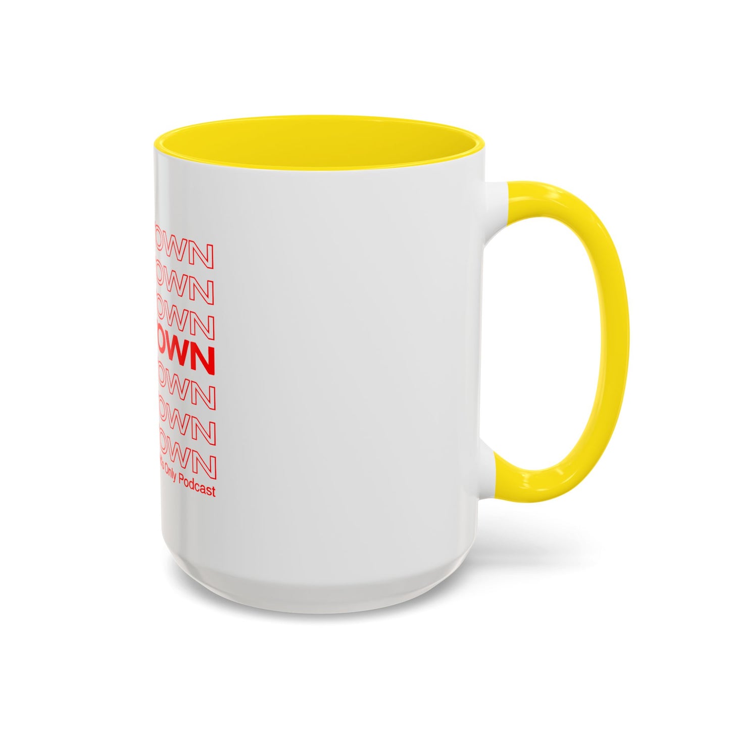 Cum Town Accent Coffee Mug — Bold Repeating Logo 11/15oz