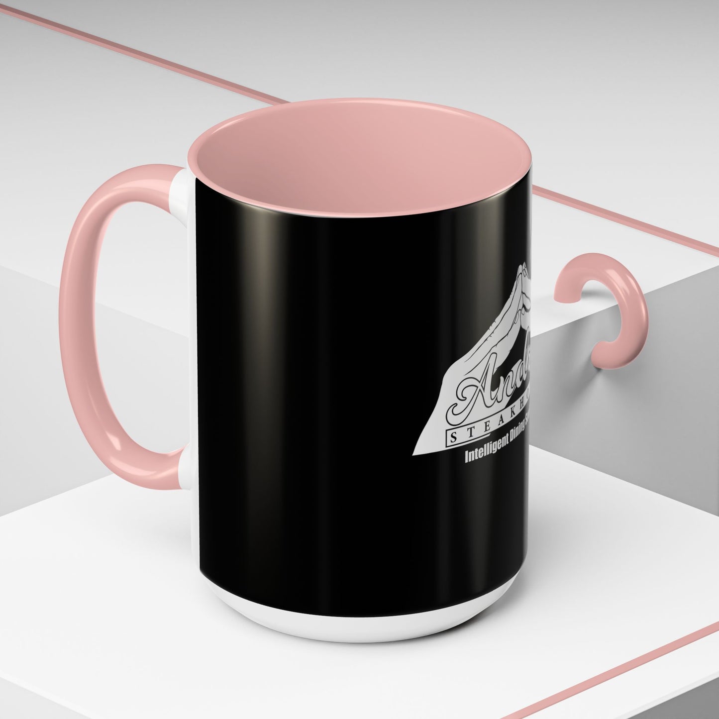 Andres Steakhouse Logo Coffee Mug - Black Accent 11/15oz