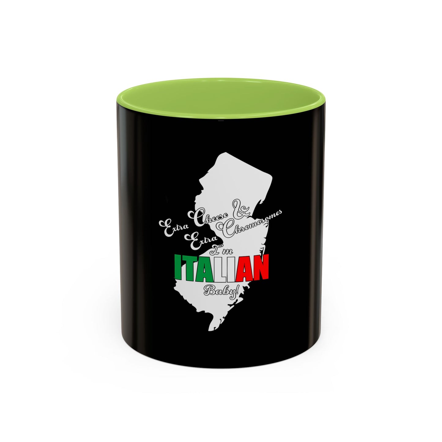 Italian Flag Accent Coffee Mug — 'ITA AN' Minimalist Espresso Gift