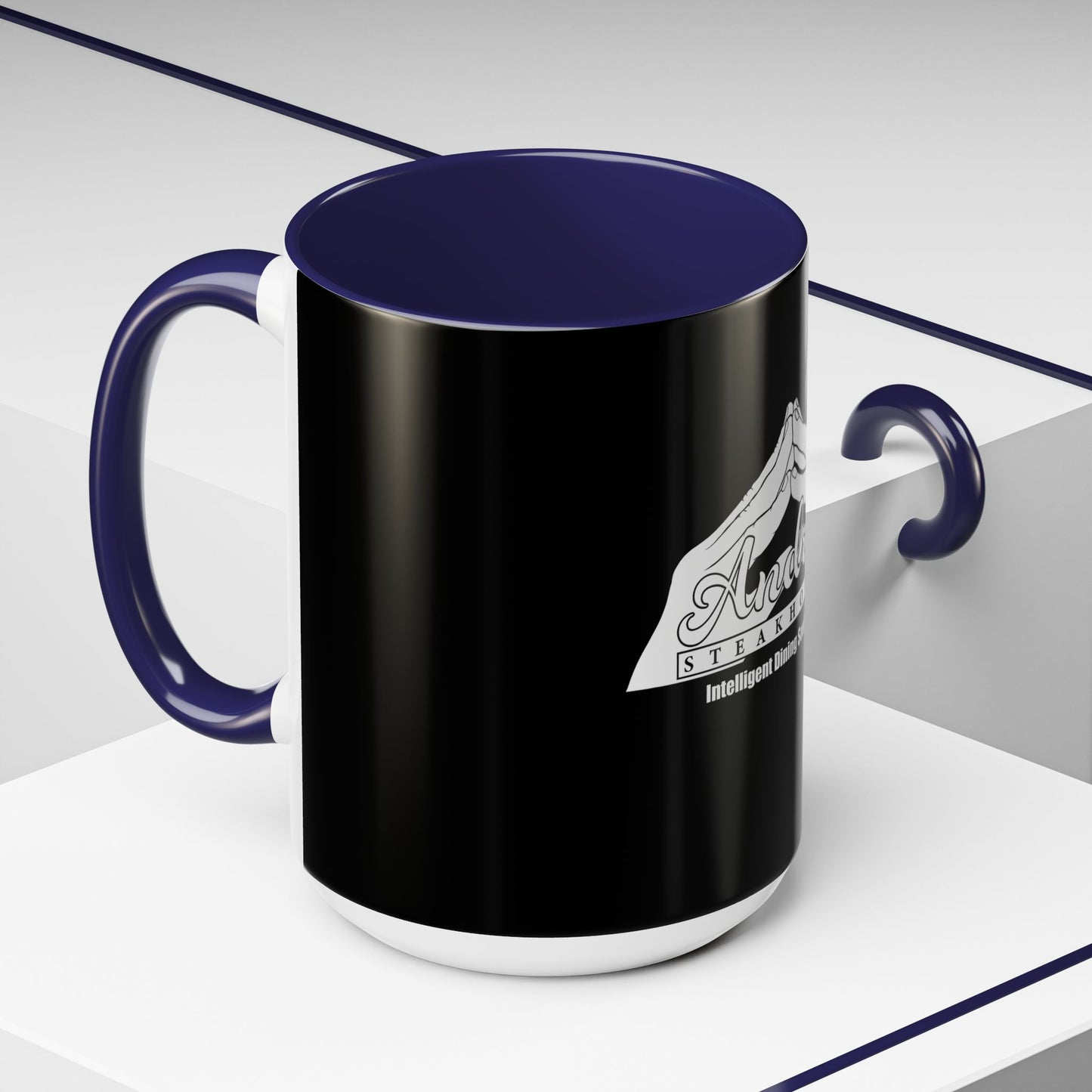 Andres Steakhouse Logo Coffee Mug - Black Accent 11/15oz