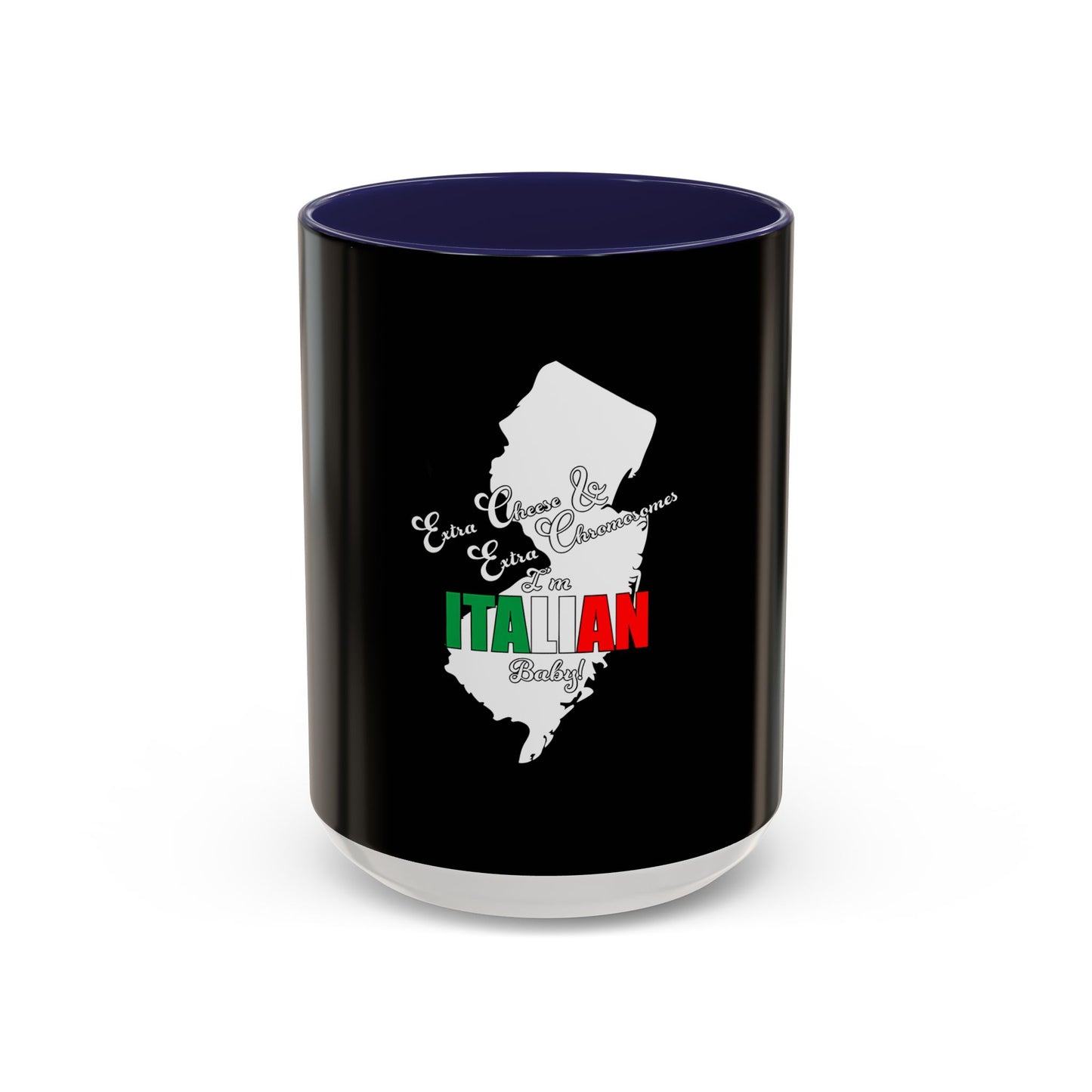 Italian Flag Accent Coffee Mug — 'ITA AN' Minimalist Espresso Gift